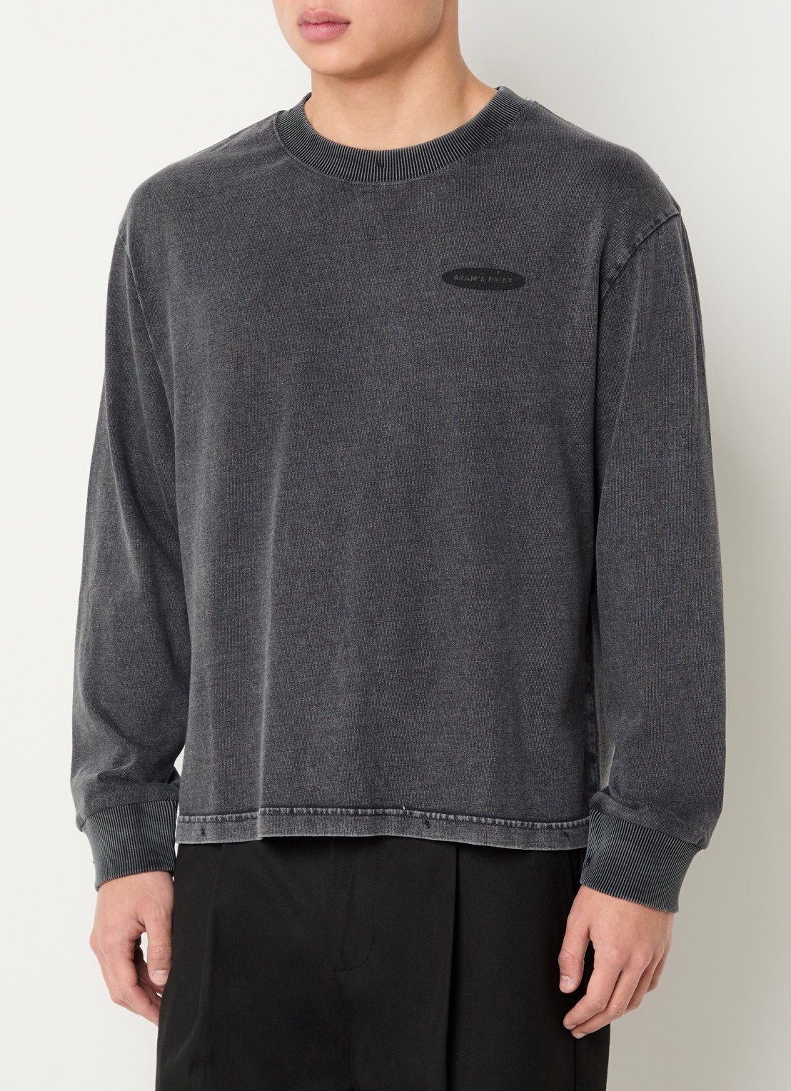 Bram's Fruit F*ck off sweater met logo- en backprint - achterkant 4 antraciet