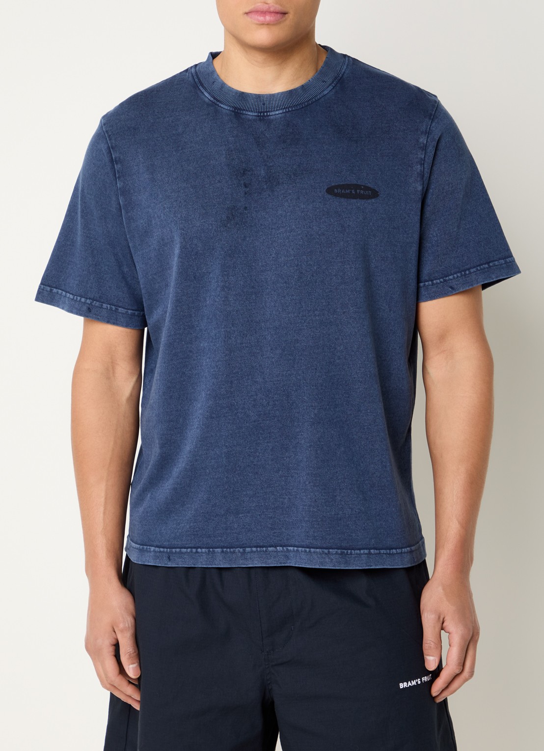 Bram's Fruit F*ck Off T-shirt met logo- en backprint - achterkant 2 indigo