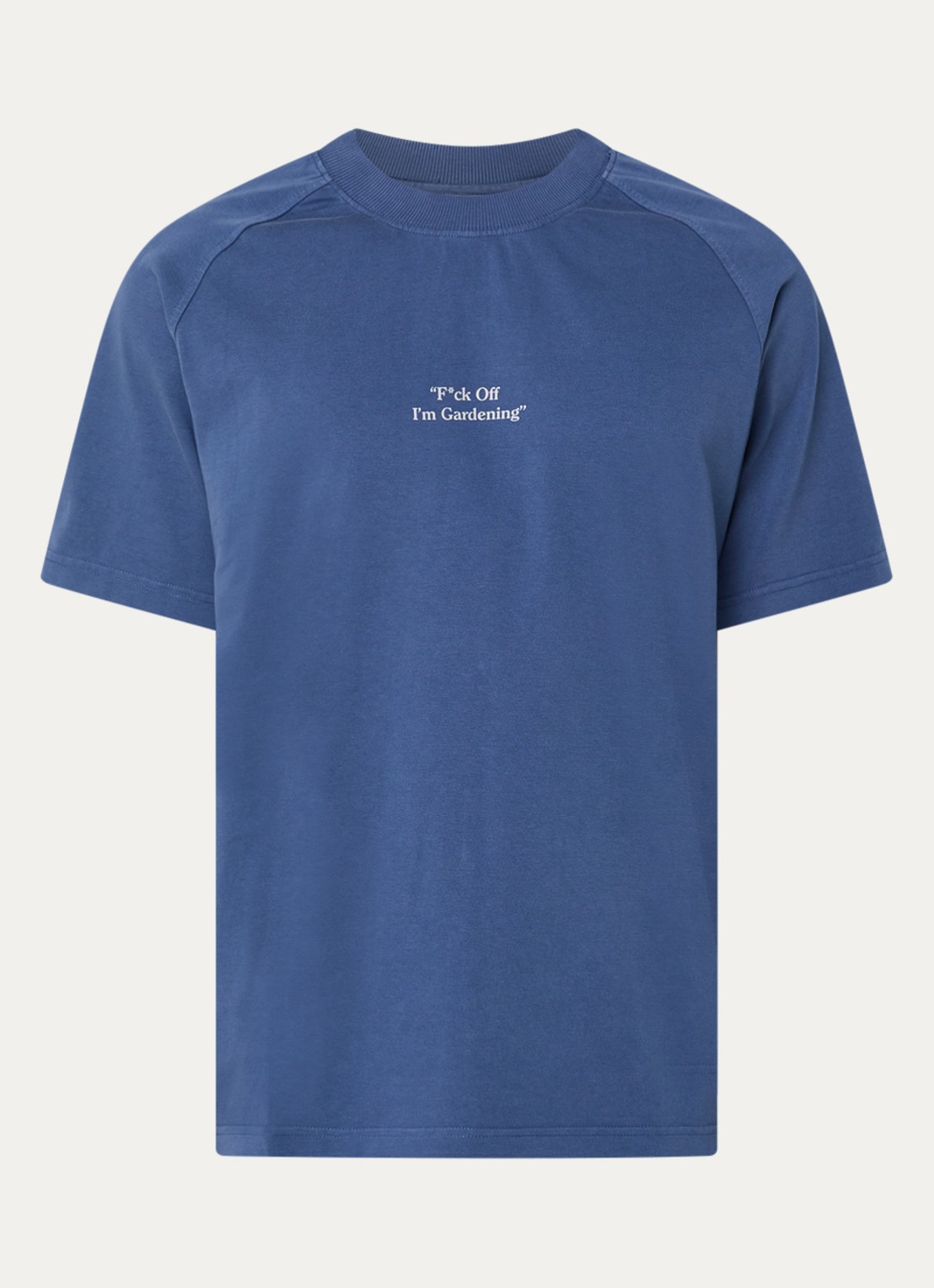 Bram's Fruit F*ck Off T-shirt met print - voorkant 2 indigo