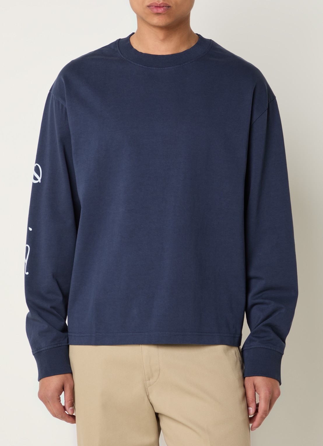Bram's Fruit Longsleeve met print - detail 4 donkerblauw
