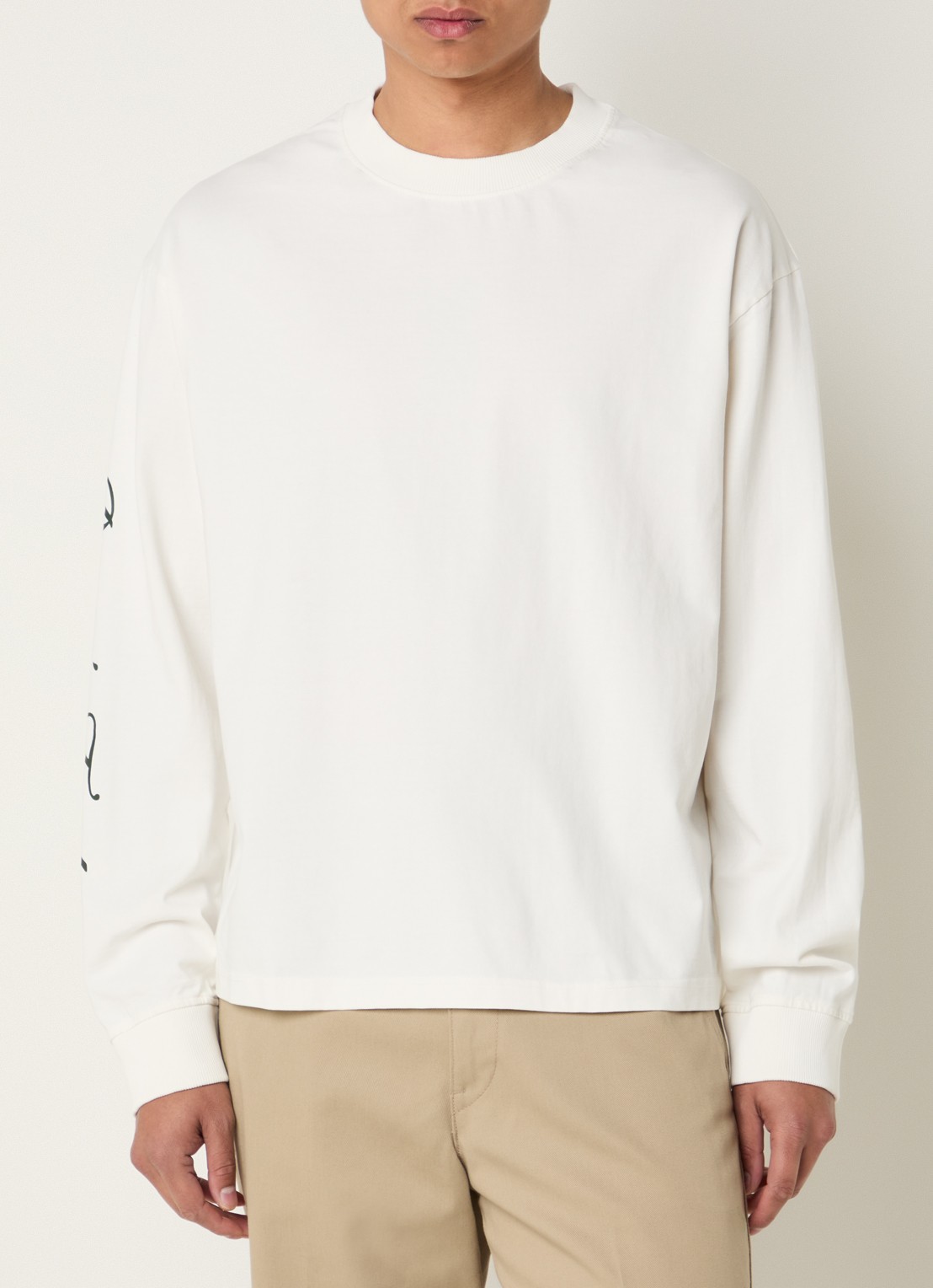 Bram's Fruit Longsleeve met print - detail 4 wit