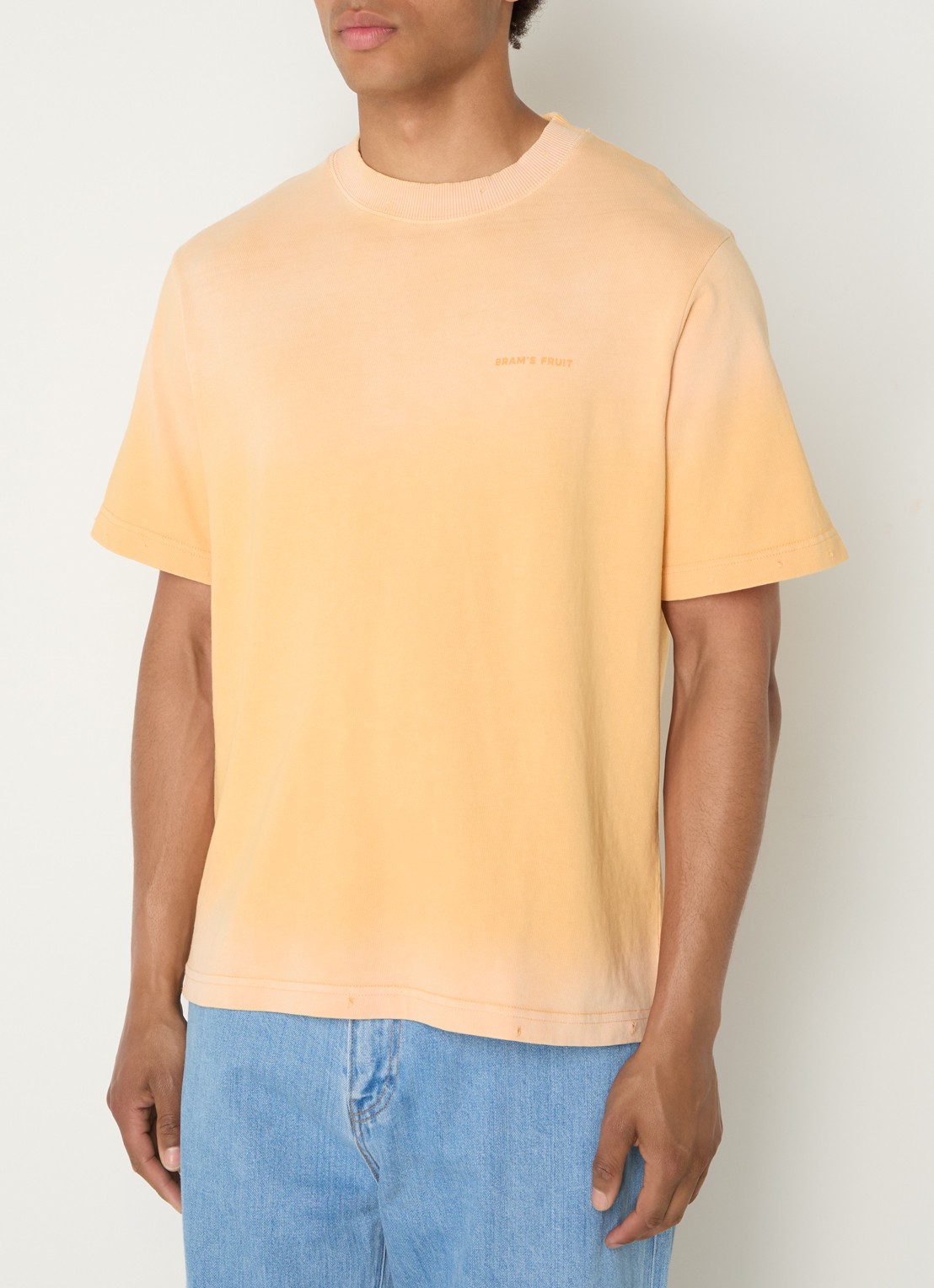 Bram's Fruit T-shirt met logo- en backprint - achterkant 3 orange