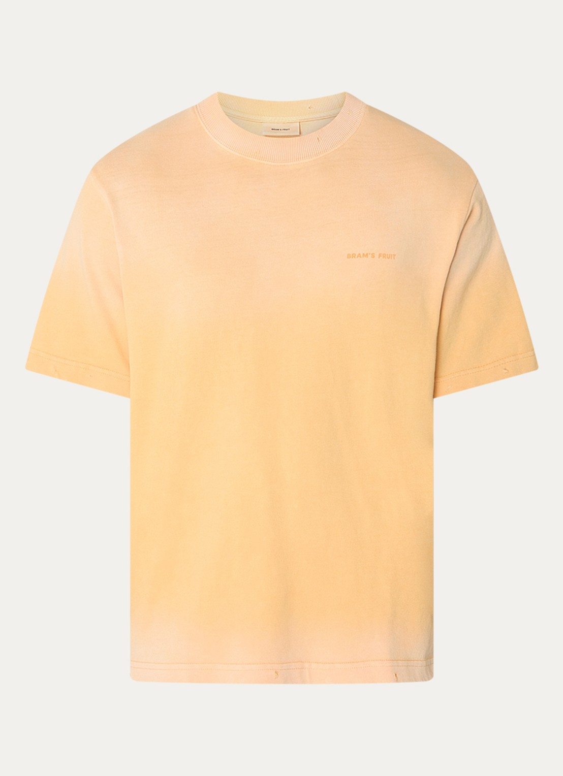 Bram's Fruit T-shirt met logo- en backprint - voorkant orange