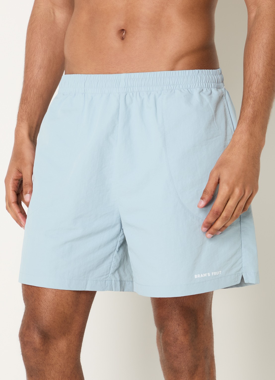 Bram's Fruit Zwemshorts met logo - detail 3 blauwgrijs