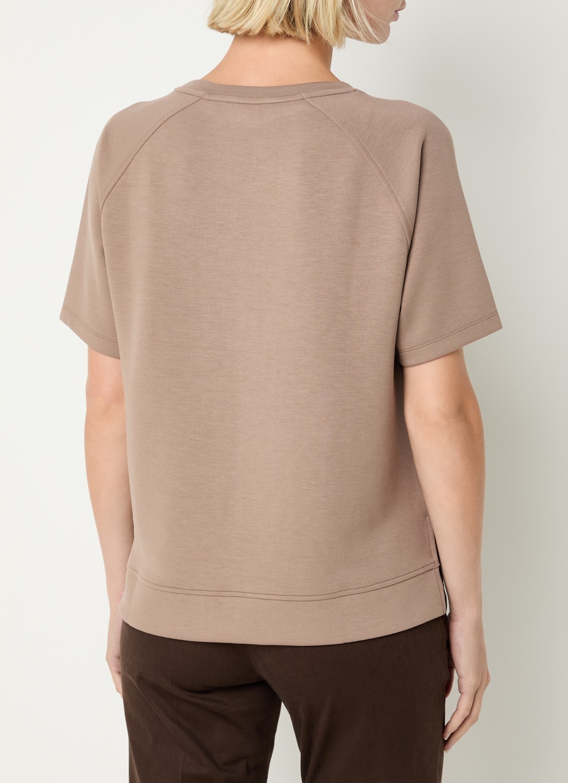 BRAX Bailee T-shirt met ronde hals - achterkant 3 bruin