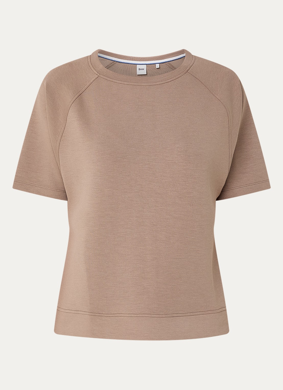 BRAX Bailee T-shirt met ronde hals - voorkant bruin