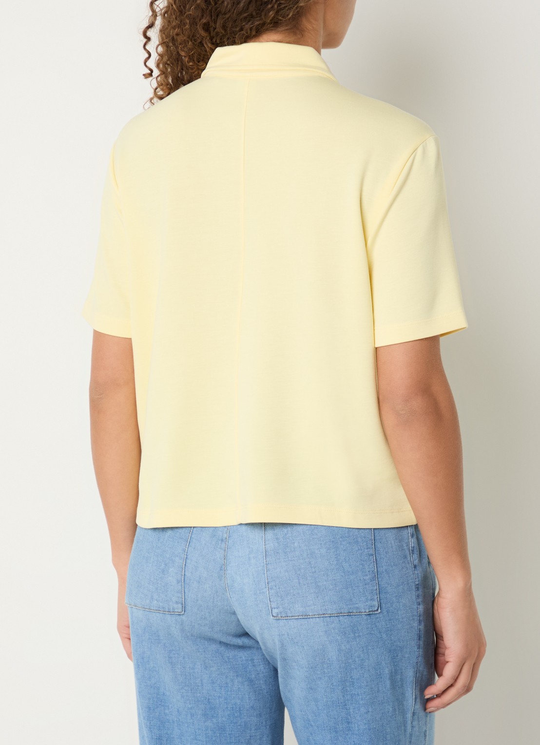 BRAX Cara polo van jersey  - achterkant 3 geel