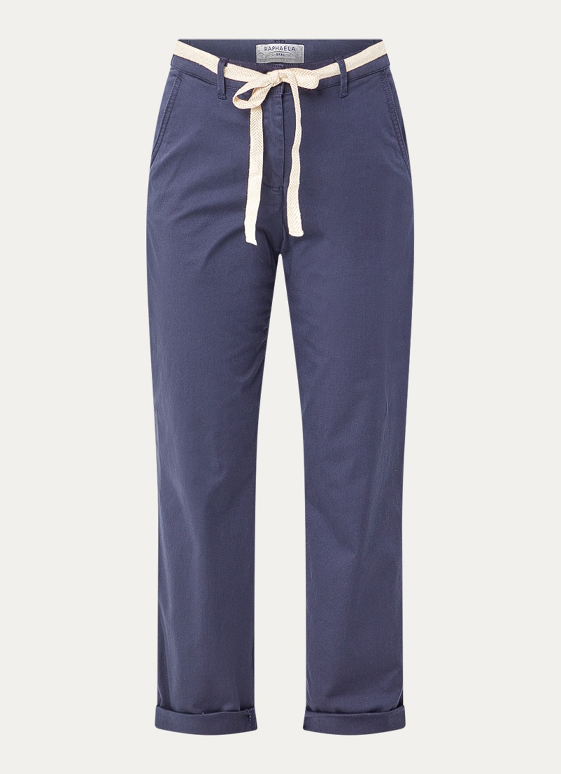 BRAX Carrie high waist straight fit broek met steekzakken - voorkant 2 donkerblauw