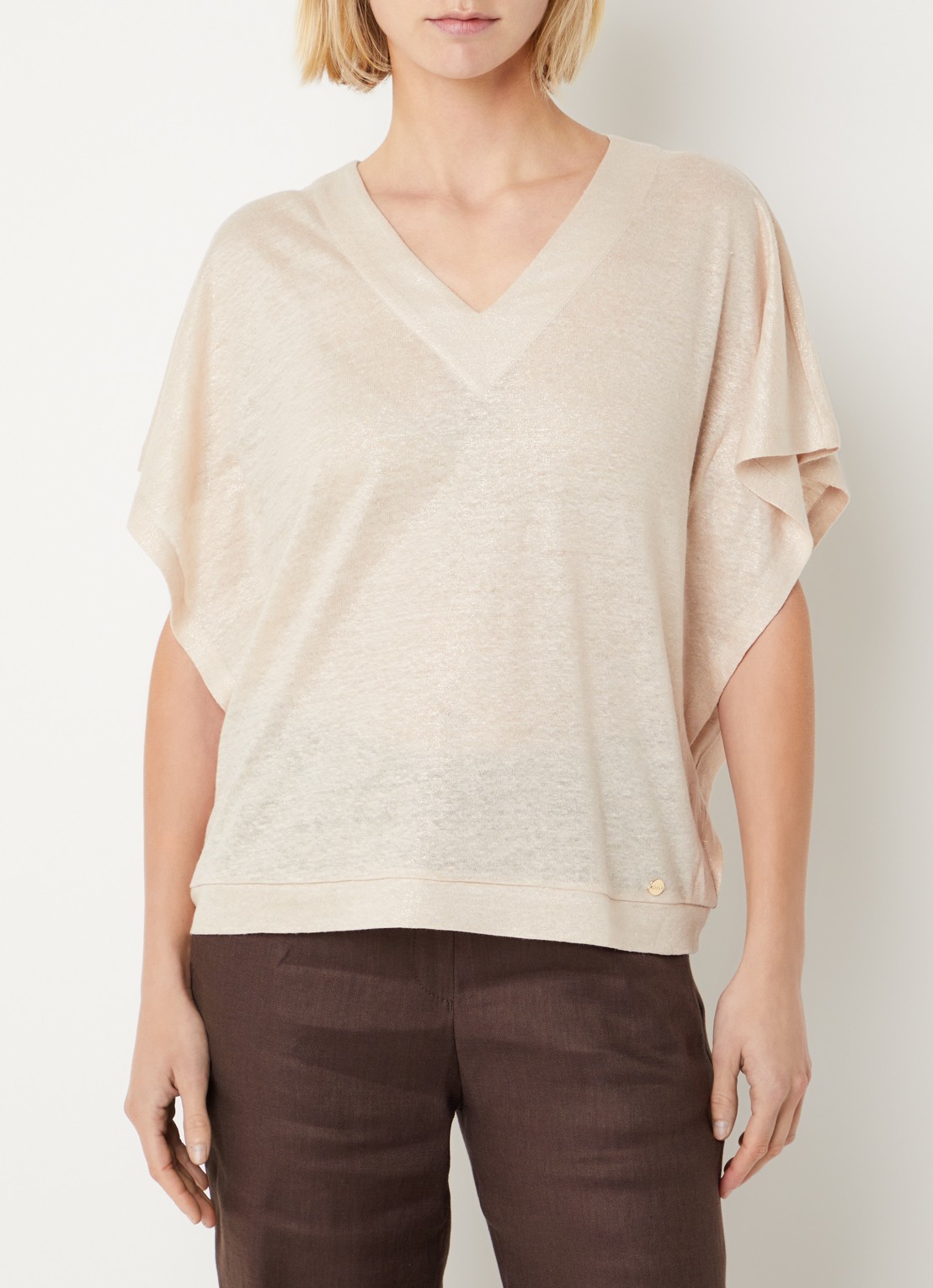 BRAX Cassie T-shirt met lurex - detail 4 creme