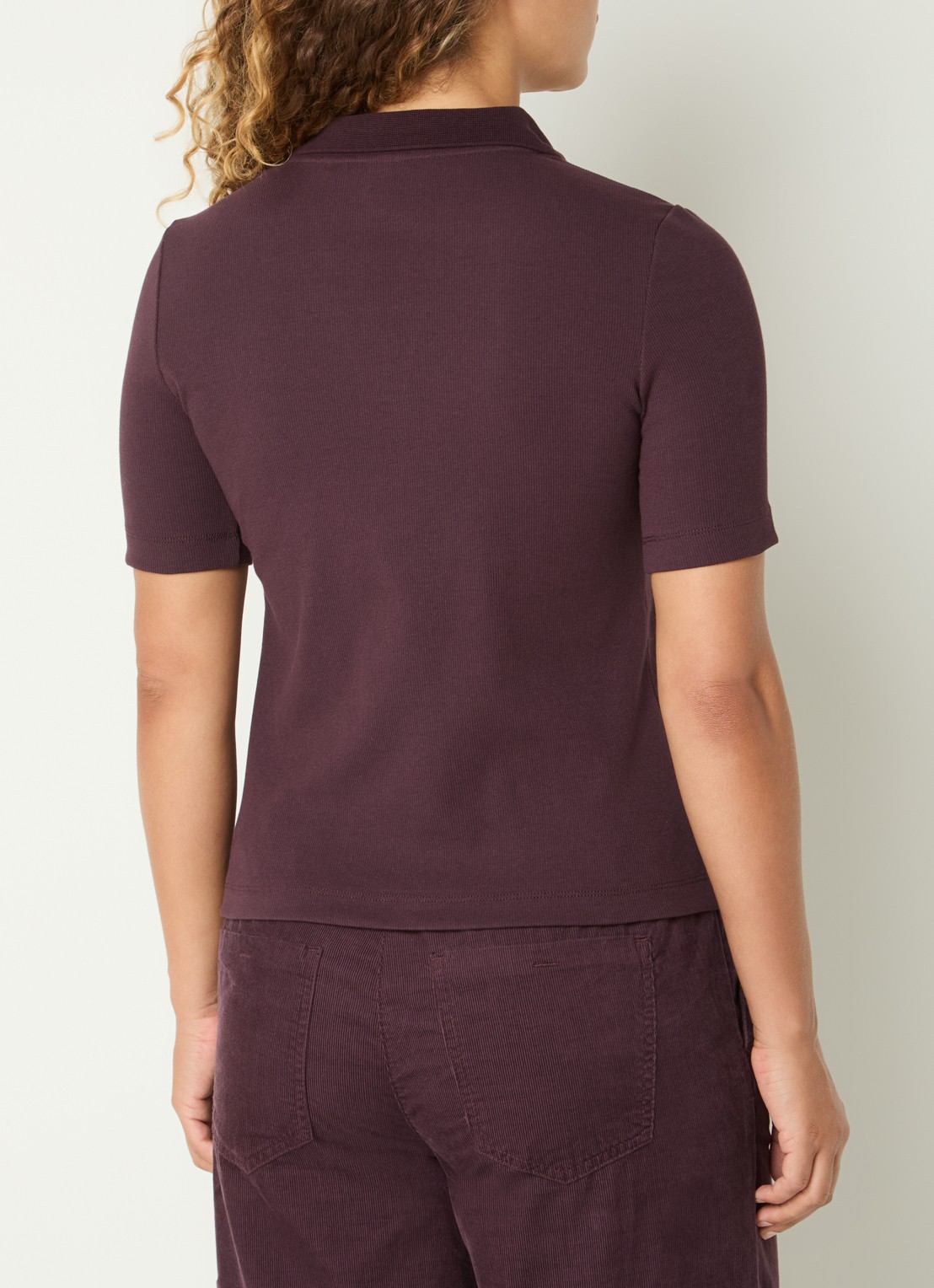 BRAX Cleo polo met stretch - achterkant 4 aubergine