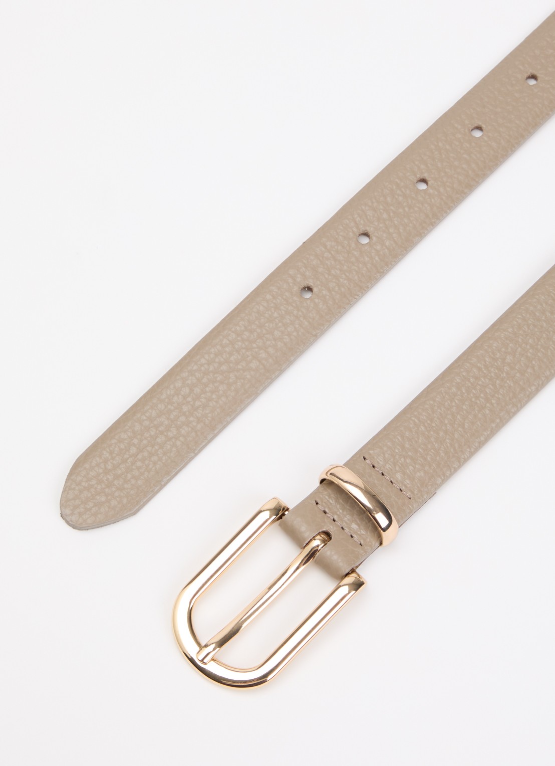 BRAX Dob riem van leer - detail 2 donkerbeige