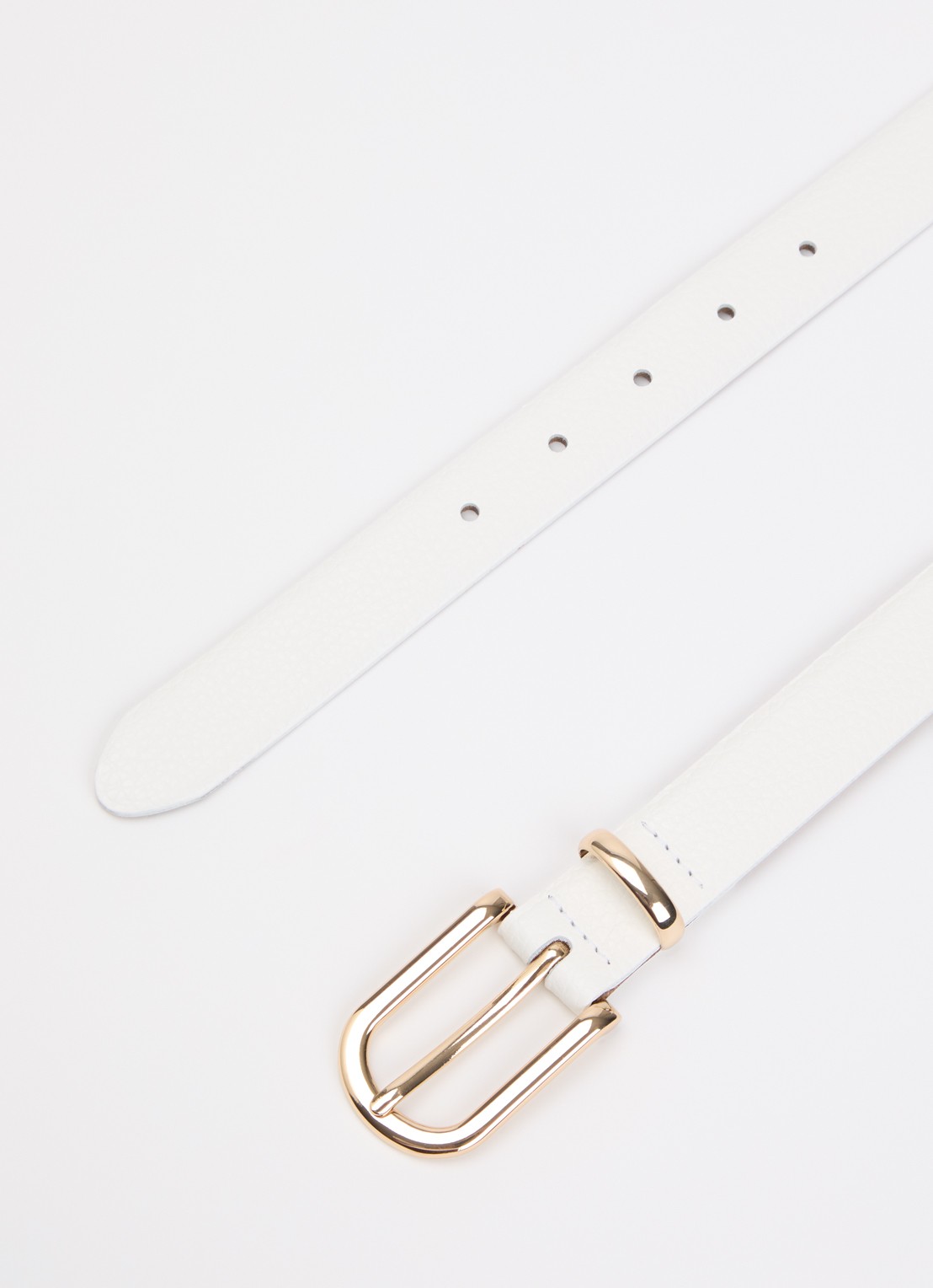 BRAX Dob riem van leer - detail wit