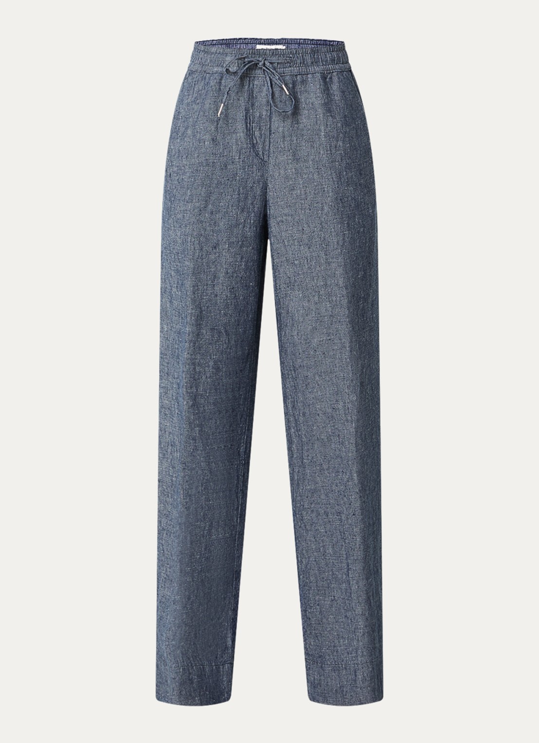 BRAX  Farina loose fit pantalon van linnen met steekzakken - voorkant 2 indigo