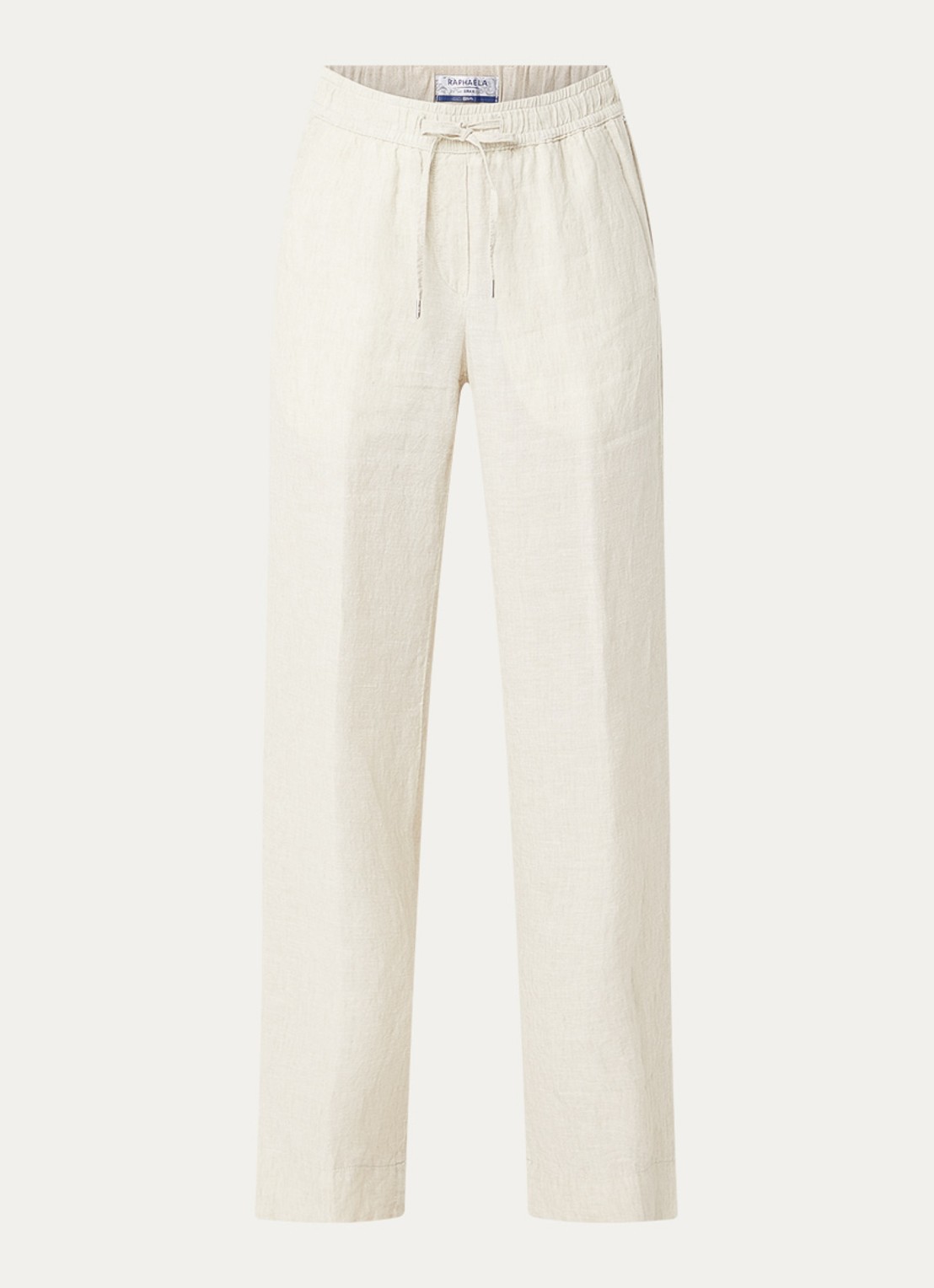 BRAX  Farina loose fit pantalon van linnen met steekzakken - voorkant 2 creme