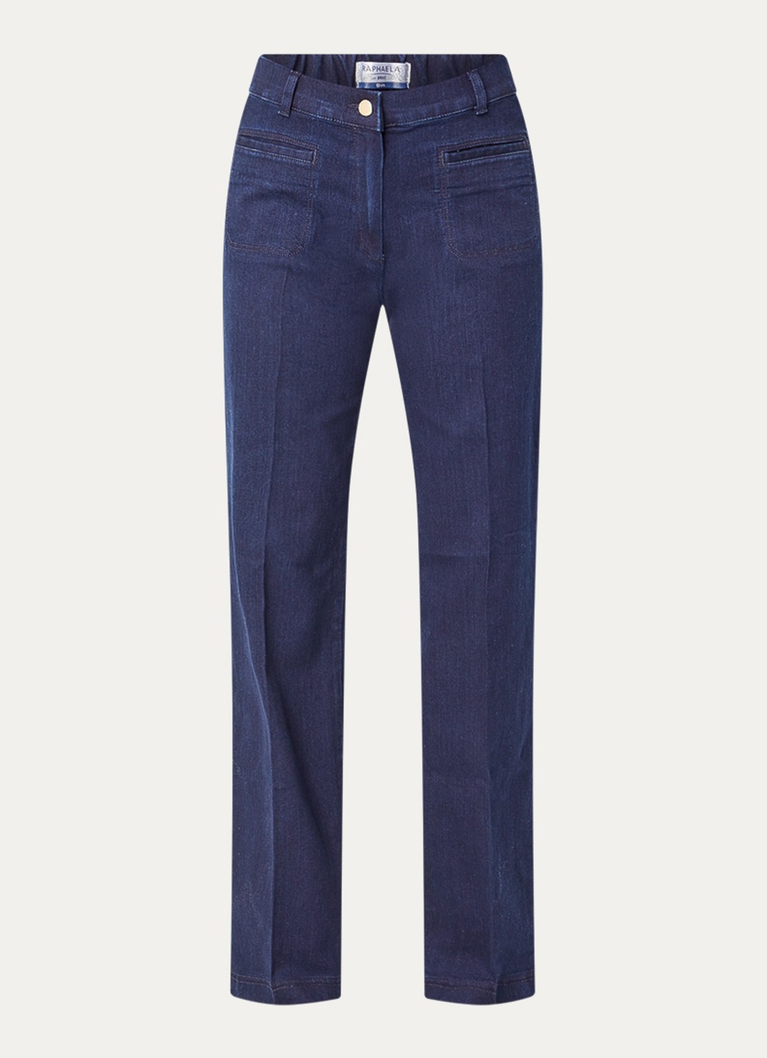 BRAX High waist straight leg jeans met donkere wassing - voorkant 2 indigo