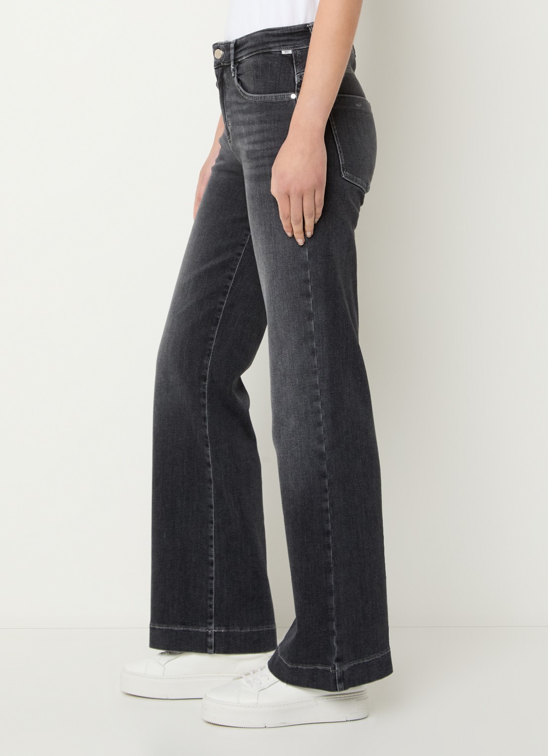 BRAX Maine high waist flared jeans met steekzakken - detail 2 zwart