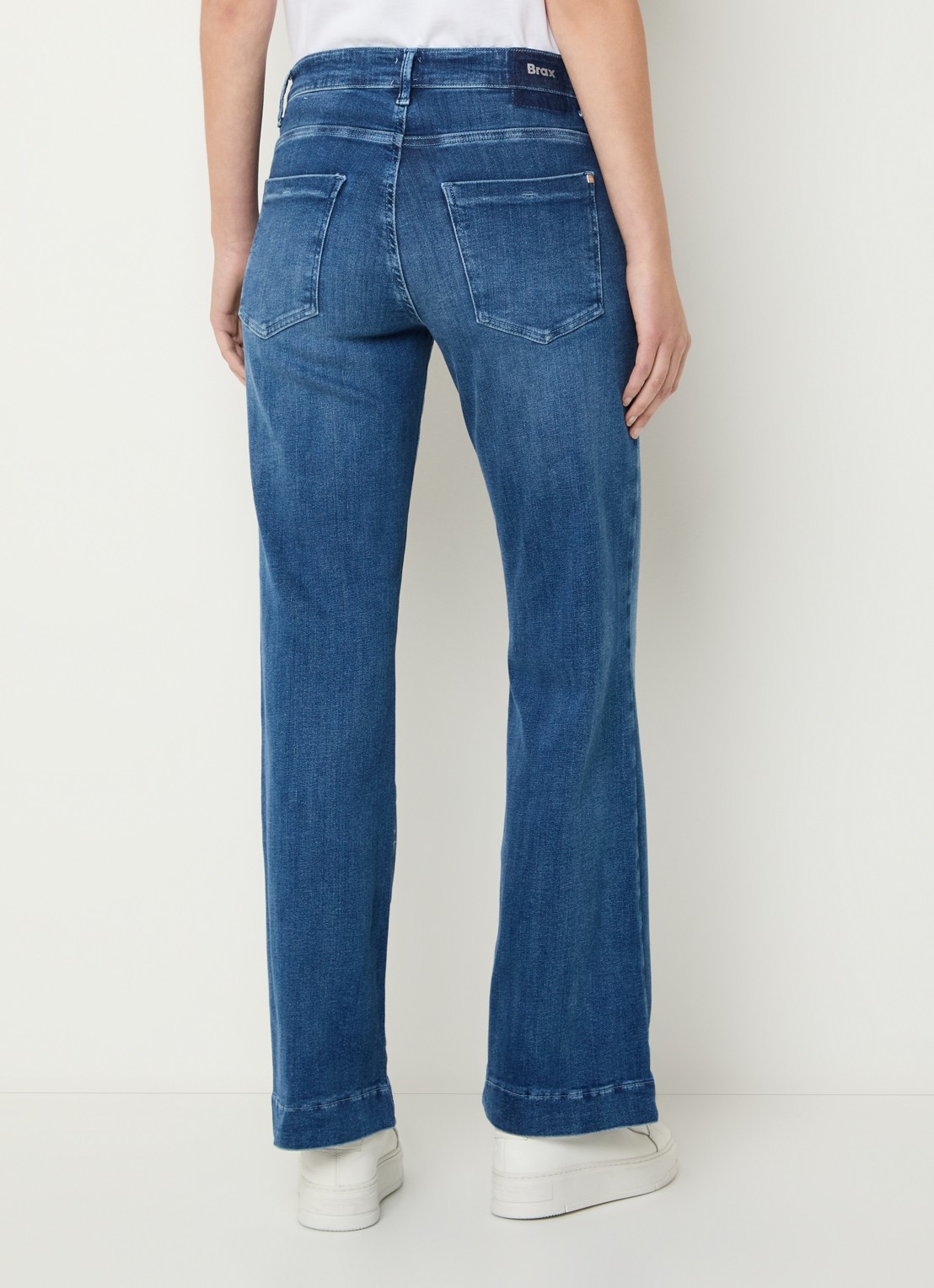 BRAX Maine high waist flared jeans met steekzakken - achterkant lichtblauw