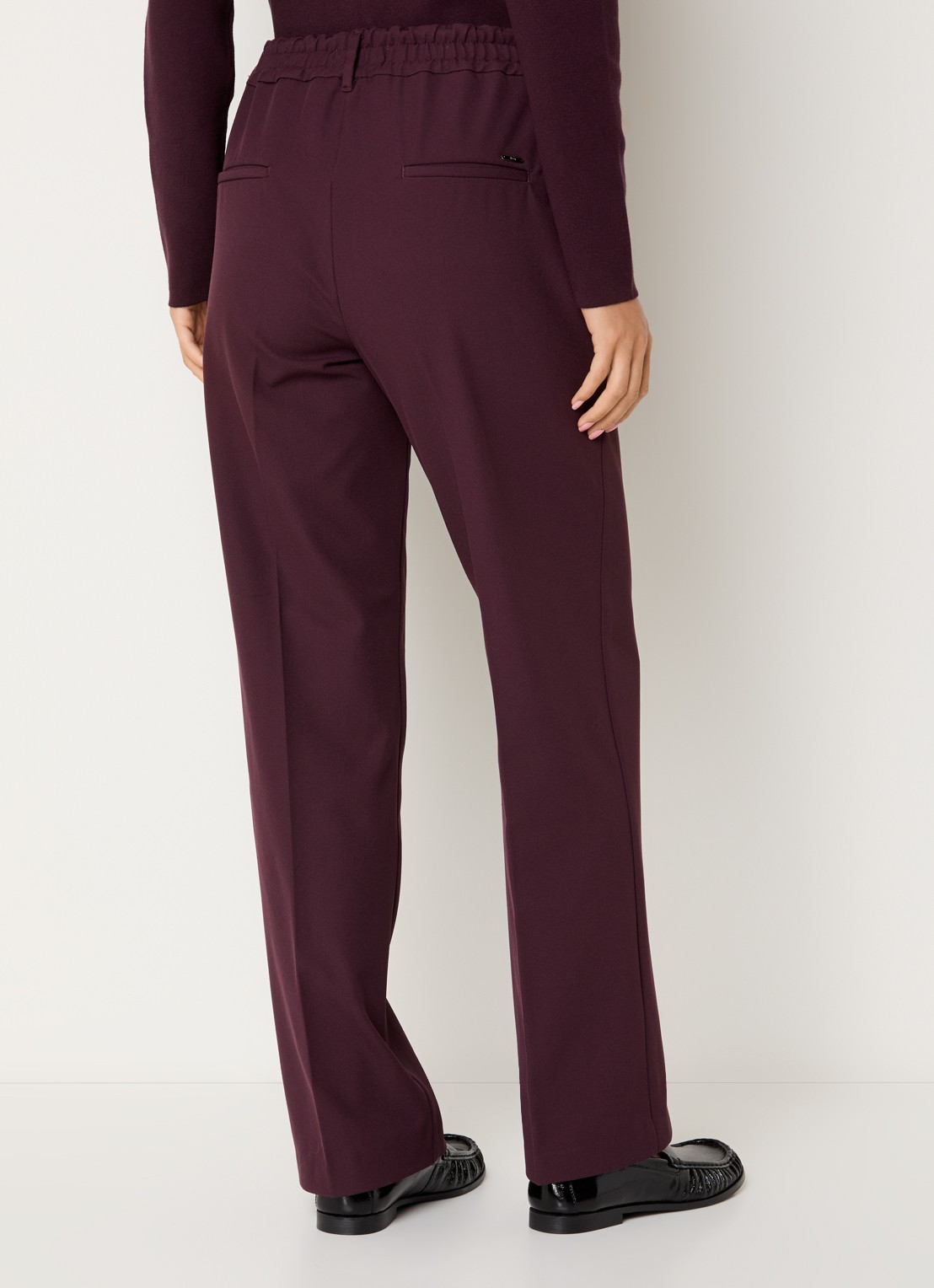 BRAX Maine high waist slim fit pantalon met steekzakken - achterkant 4 bordeauxrood