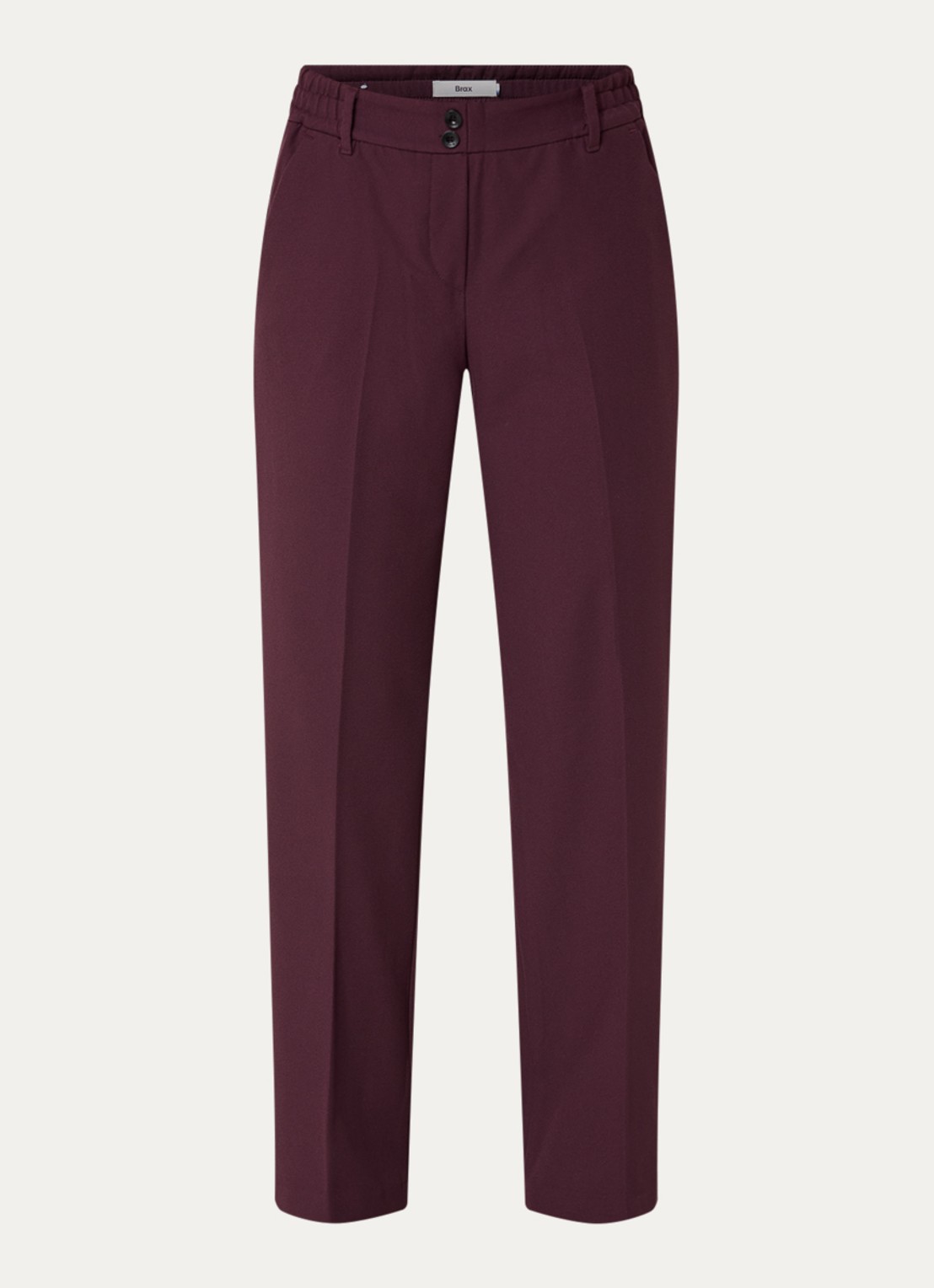 BRAX Maine high waist slim fit pantalon met steekzakken - voorkant bordeauxrood
