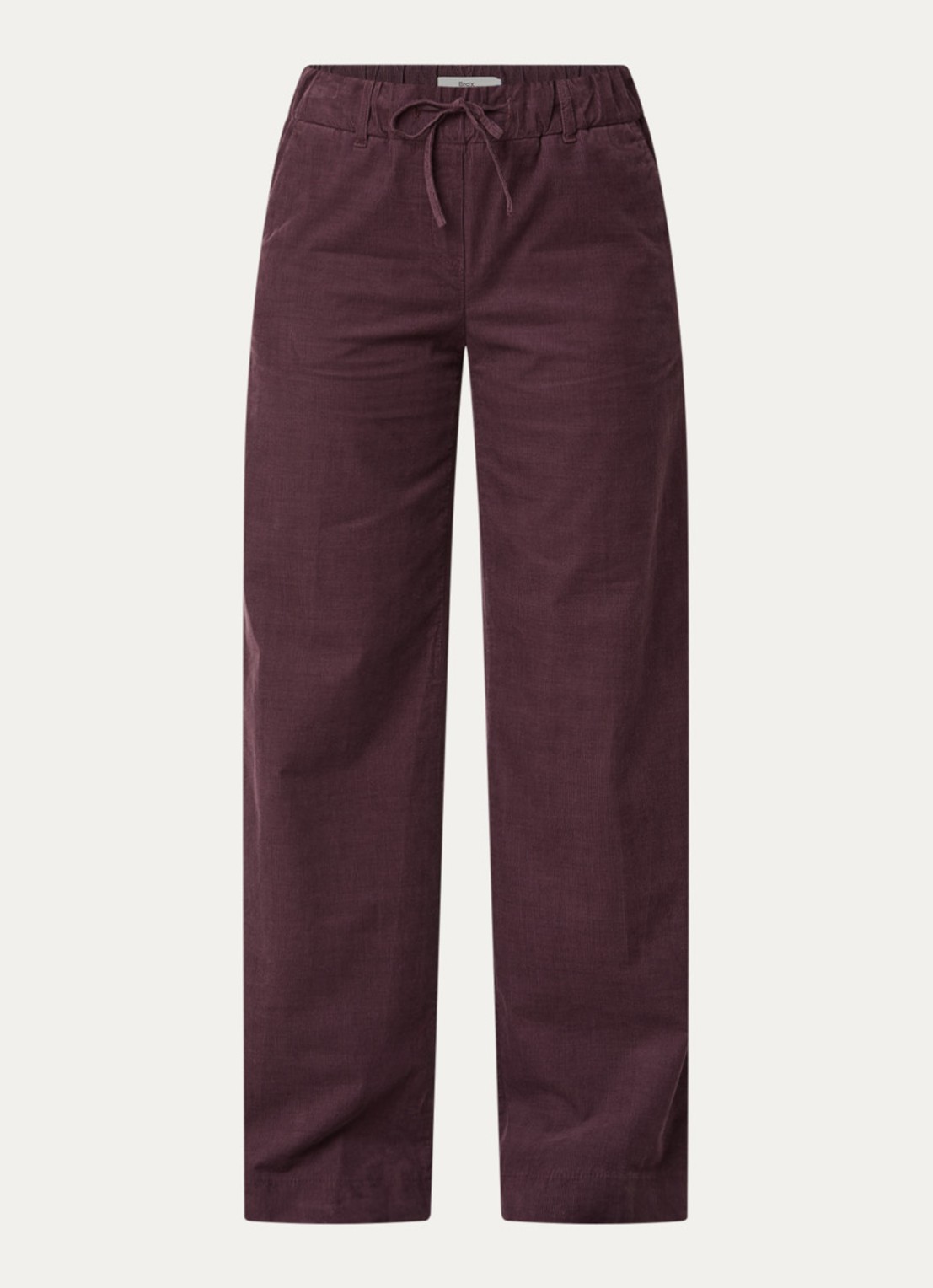 BRAX Maine mid waist straight fit broek van corduroy - voorkant aubergine