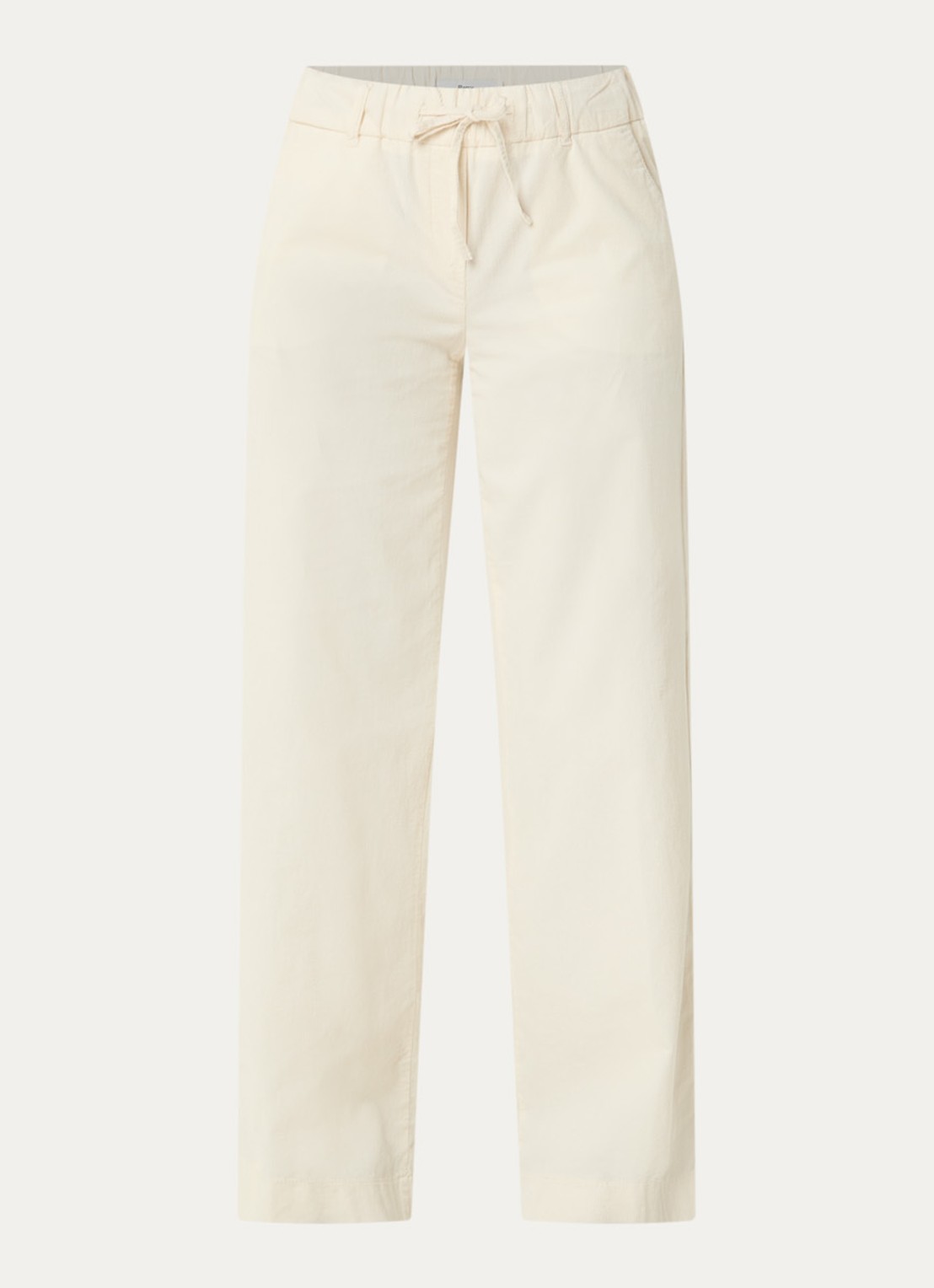 BRAX Maine mid waist straight fit broek van corduroy - voorkant 2 gebroken wit