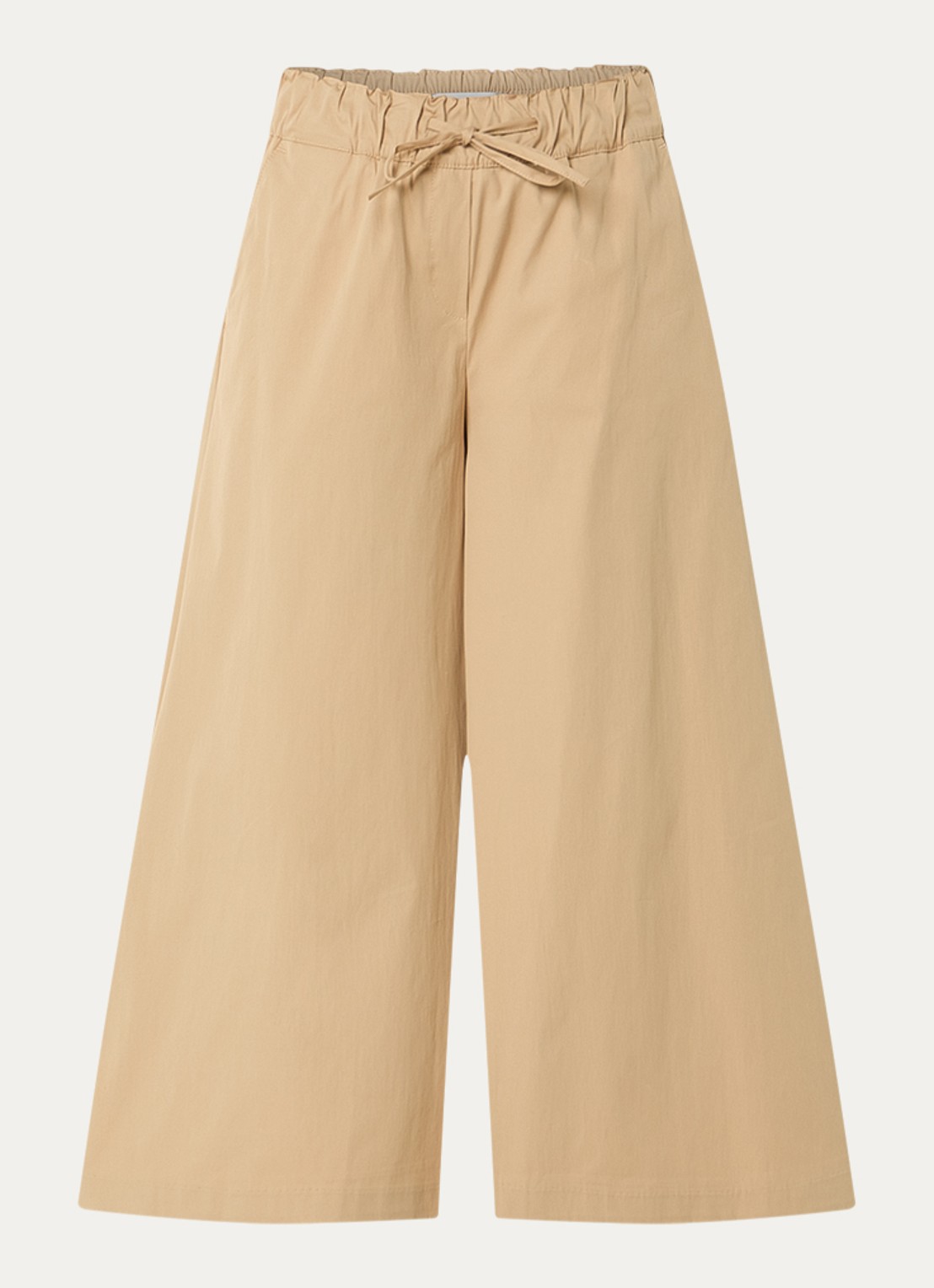 BRAX Maja high waist wide fit broek met steekzakken - voorkant camel
