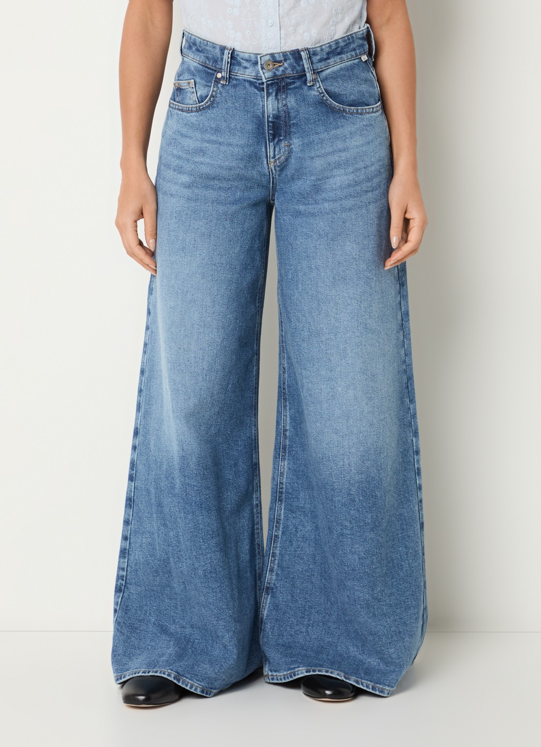BRAX March high waist wide leg jeans met steekzakken - detail 2 indigo