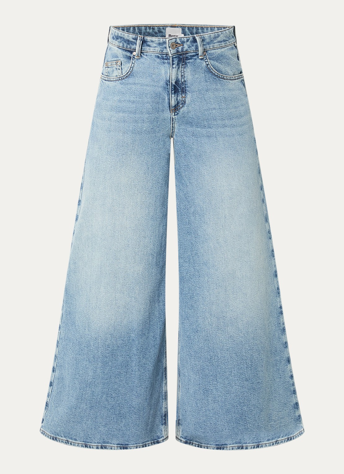 BRAX March high waist wide leg jeans met steekzakken - voorkant 2 lichtblauw