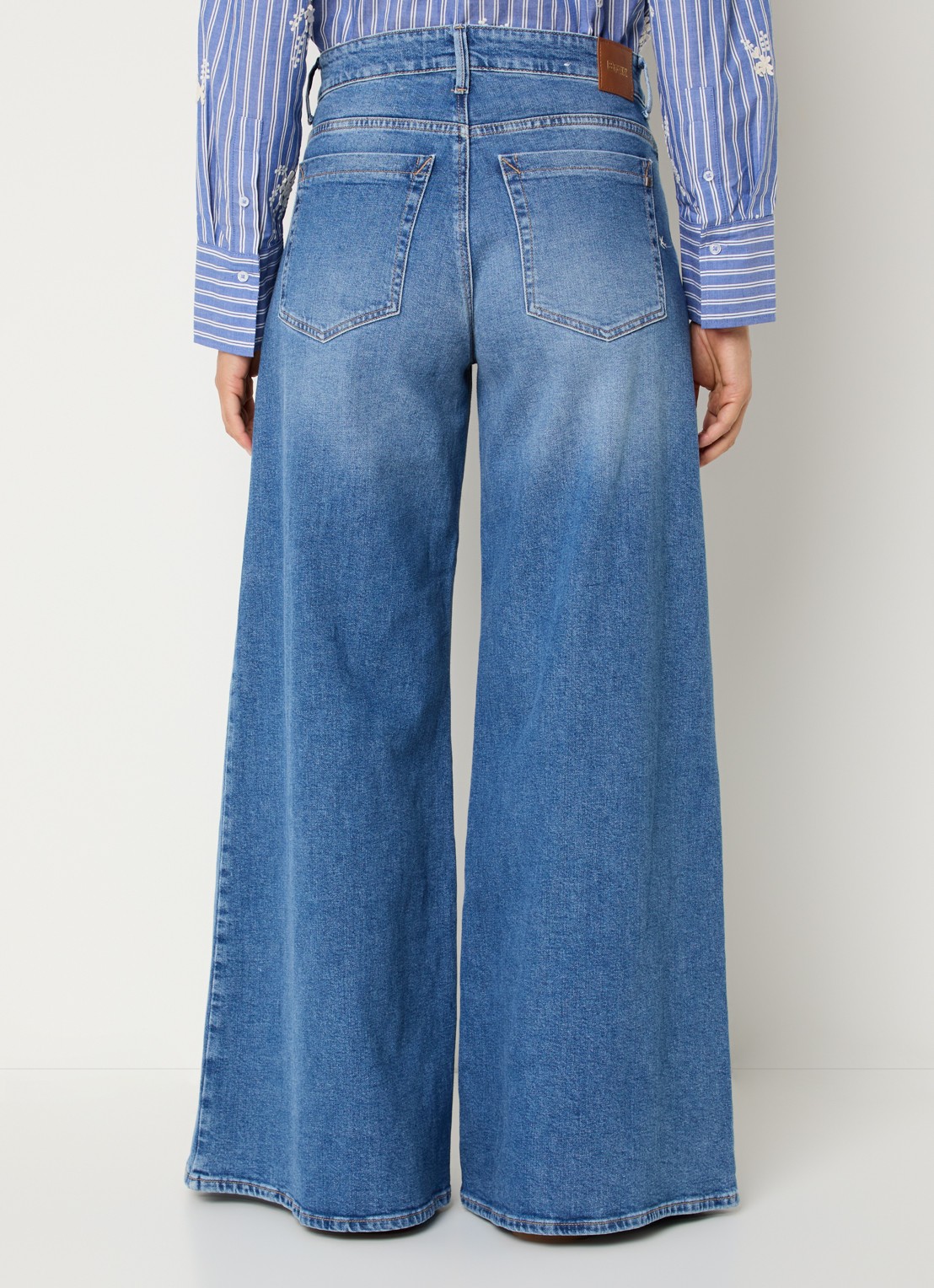 BRAX March high waist wide leg jeans met steekzakken - achterkant 5 blauw