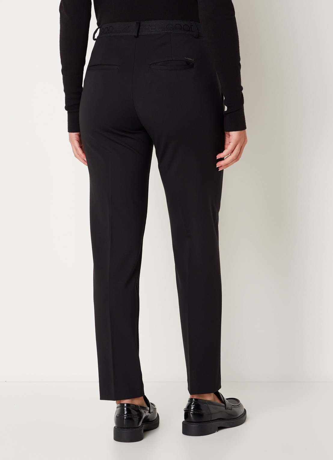 BRAX Maron mid waist cropped regular fit chino met steekzakken - achterkant zwart