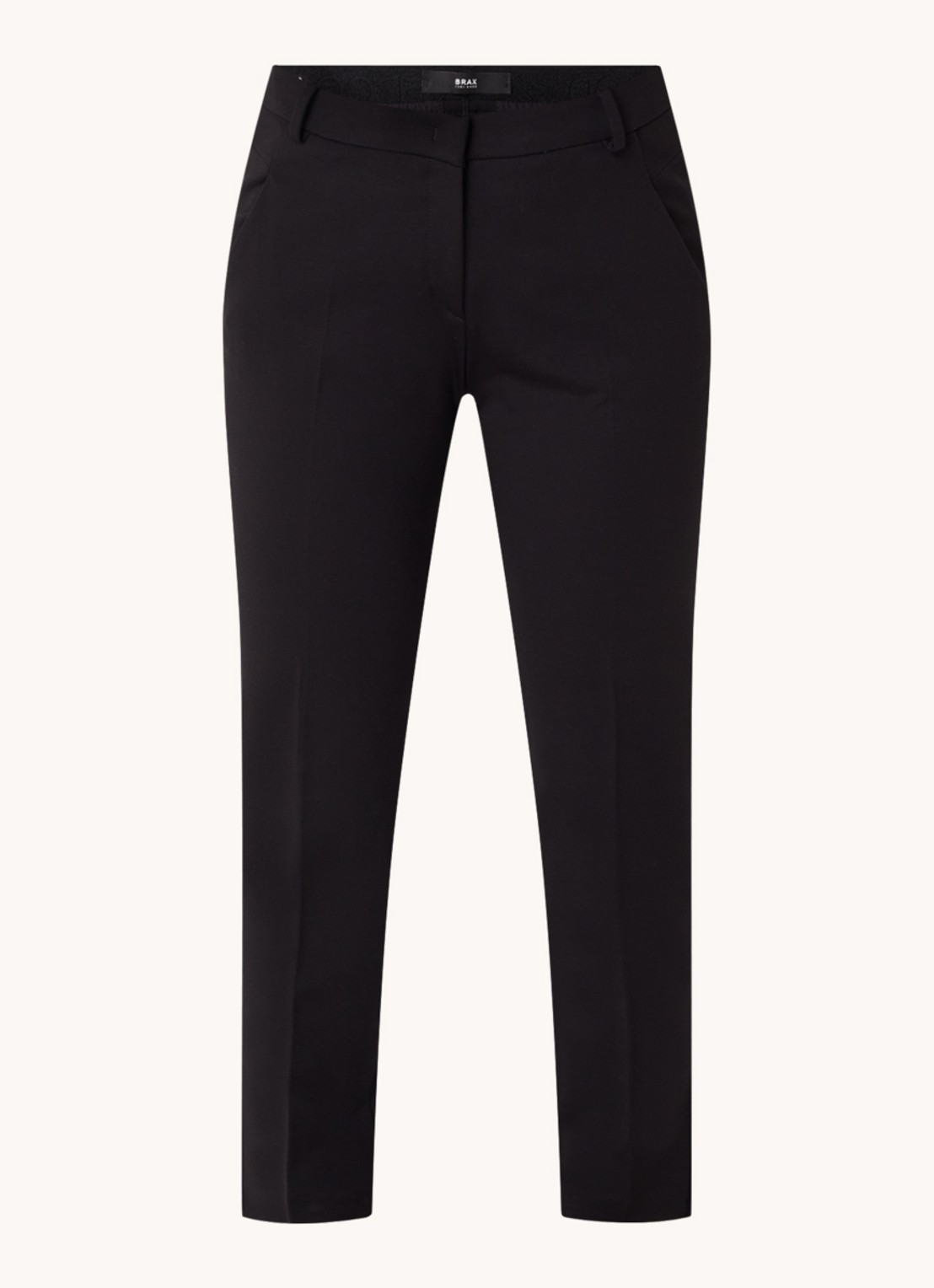 BRAX Maron mid waist cropped regular fit chino met steekzakken - voorkant 3 zwart
