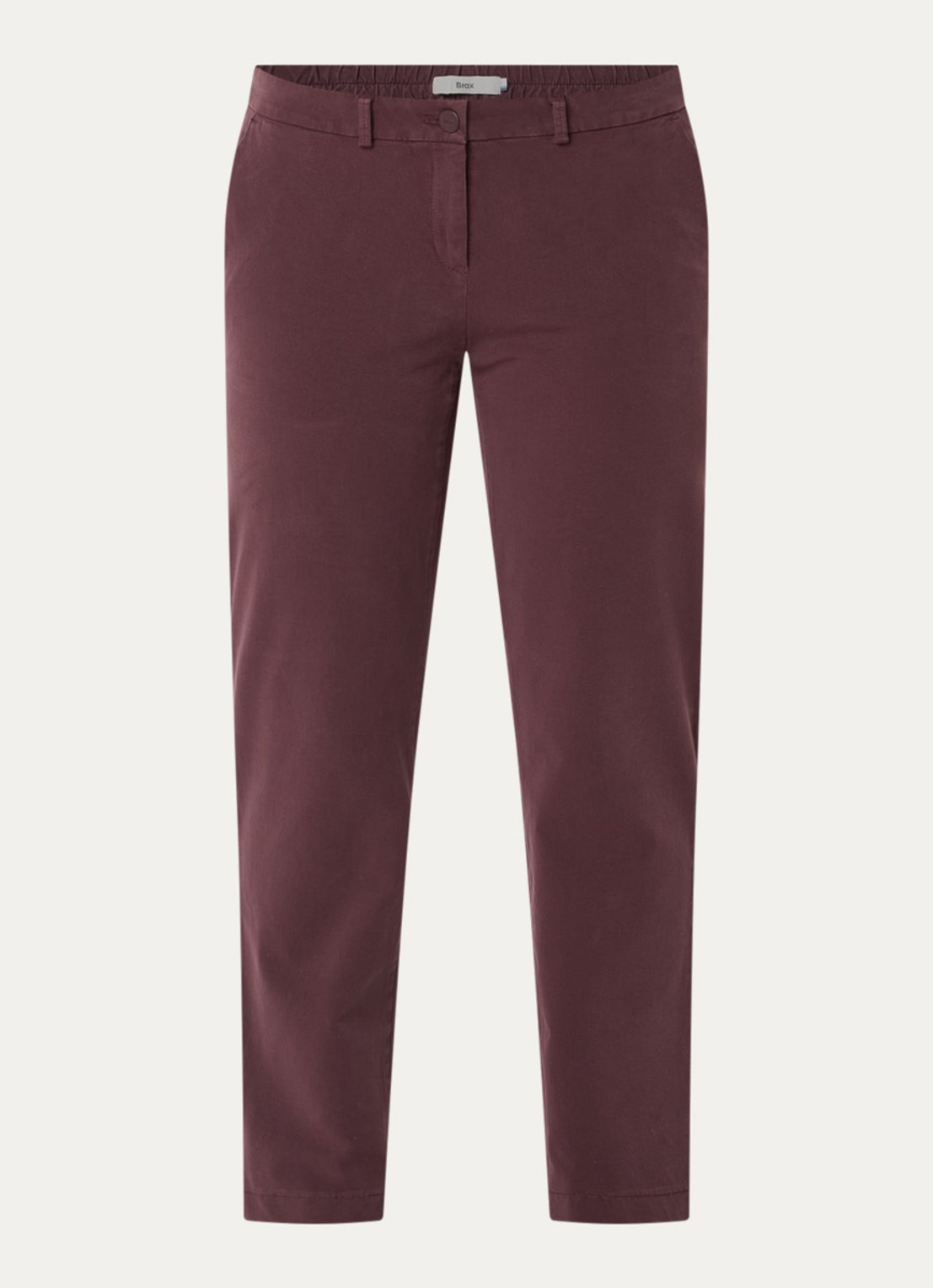 BRAX Maron mid waist slim fit broek met steekzakken - voorkant 3 koper