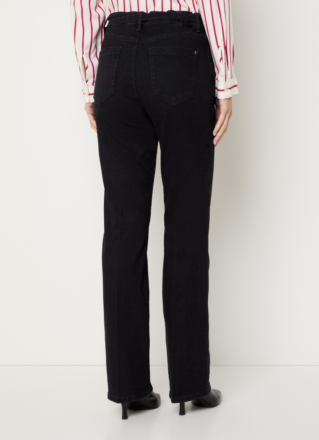 BRAX Mary high waist bootcut jeans met ceintuur - achterkant zwart