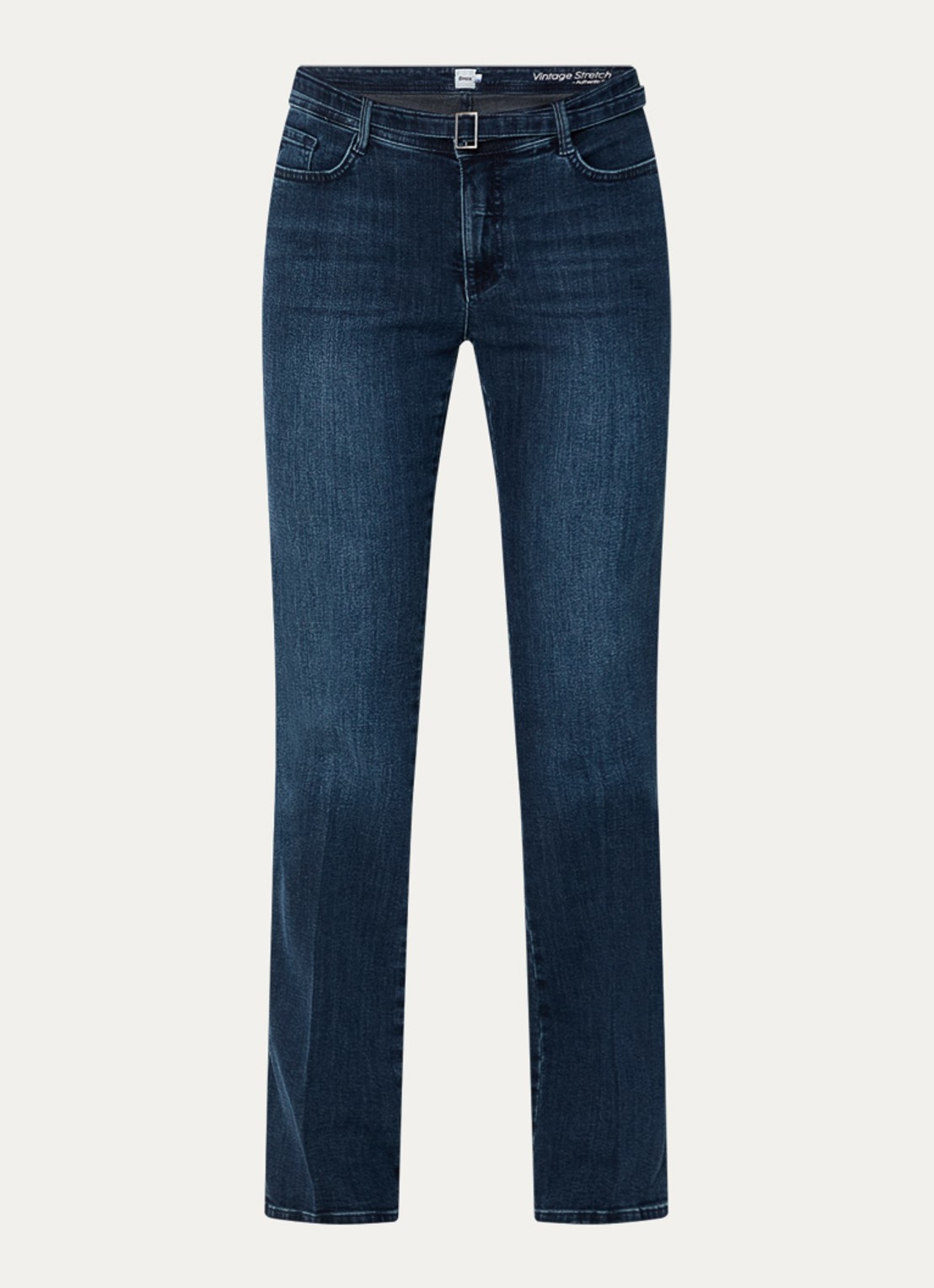 BRAX Mary high waist bootcut jeans met ceintuur - voorkant 4 indigo