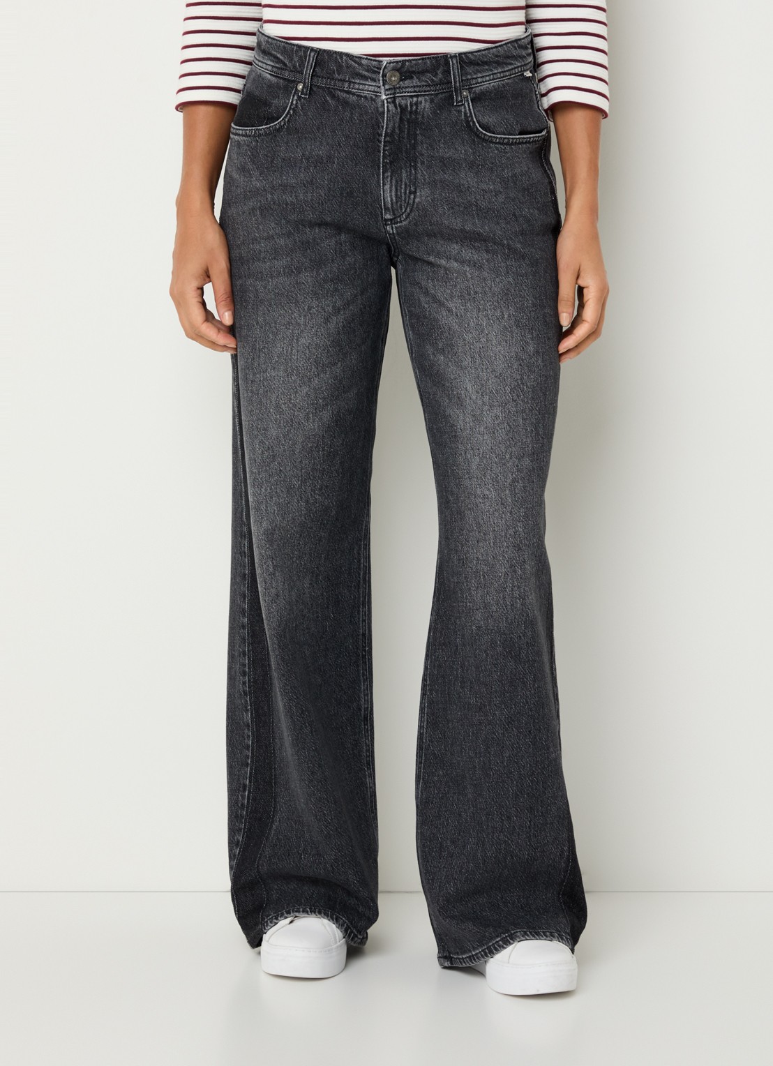 BRAX Morgan high waist wide leg jeans  - detail 4 donkergrijs