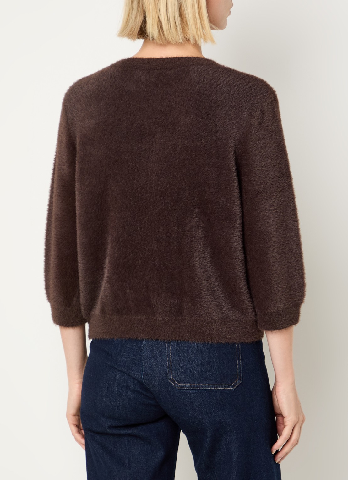 BRAX Noemi fijngebreide pullover - achterkant 2 bruin