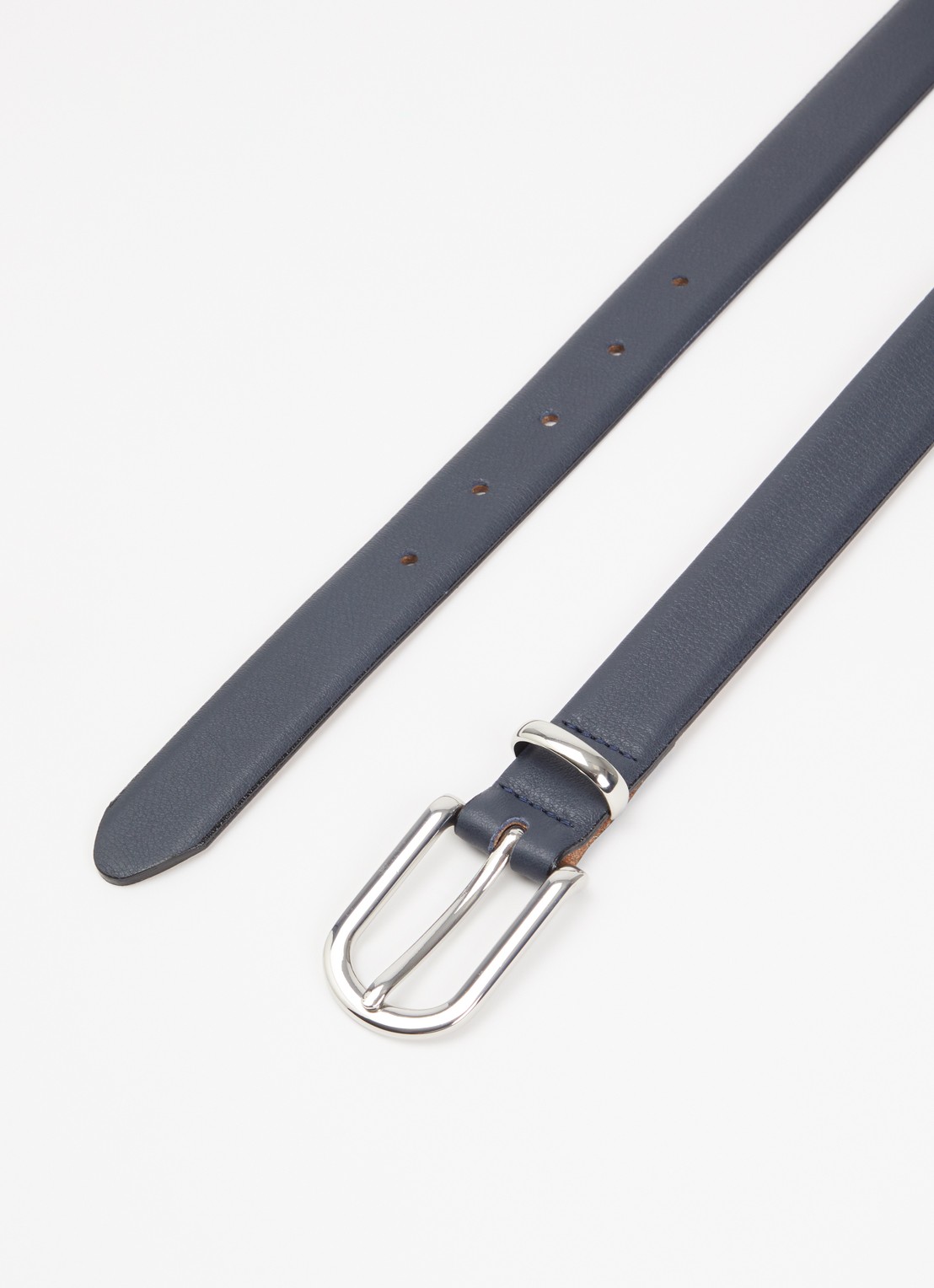 BRAX Riem van leer - detail 2 donkerblauw