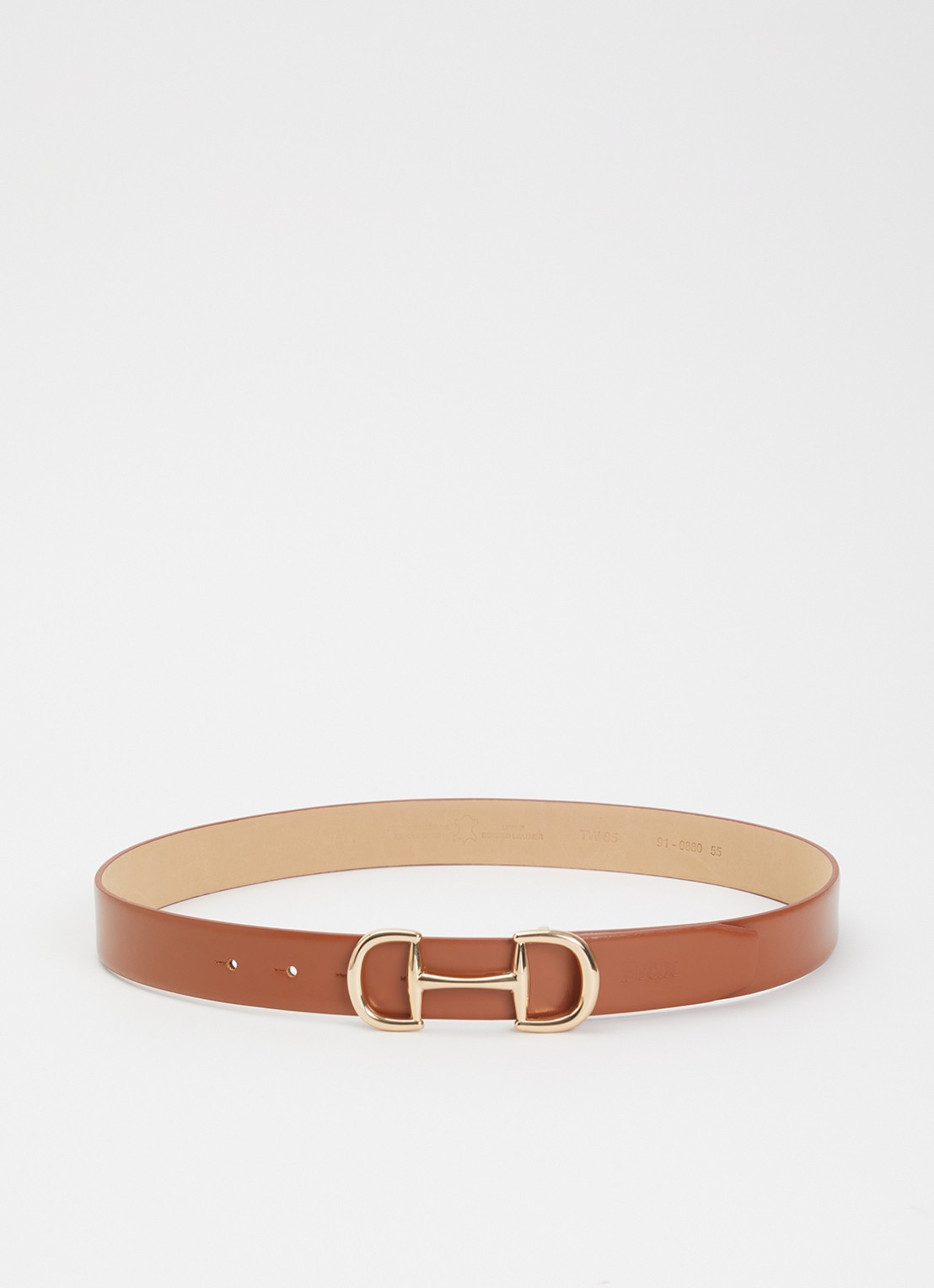 BRAX Riem van leer  - voorkant 2 cognac