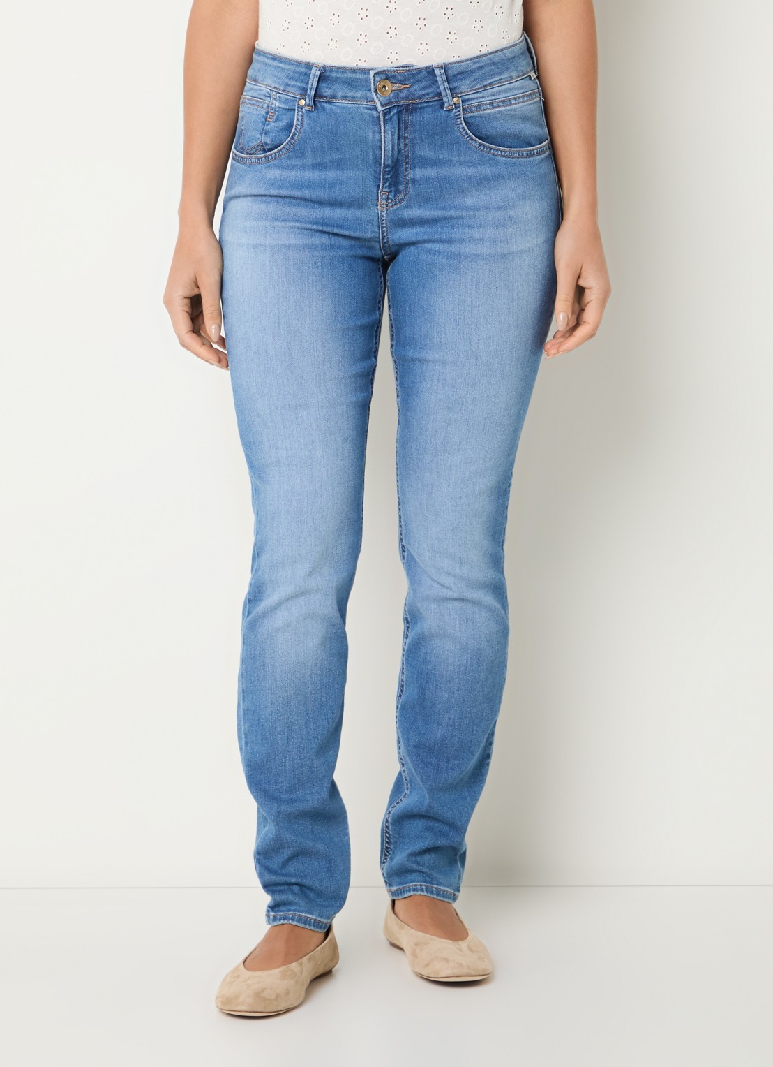 BRAX Shakira high waist skinny fit jeans met steekzakken - detail 4 indigo