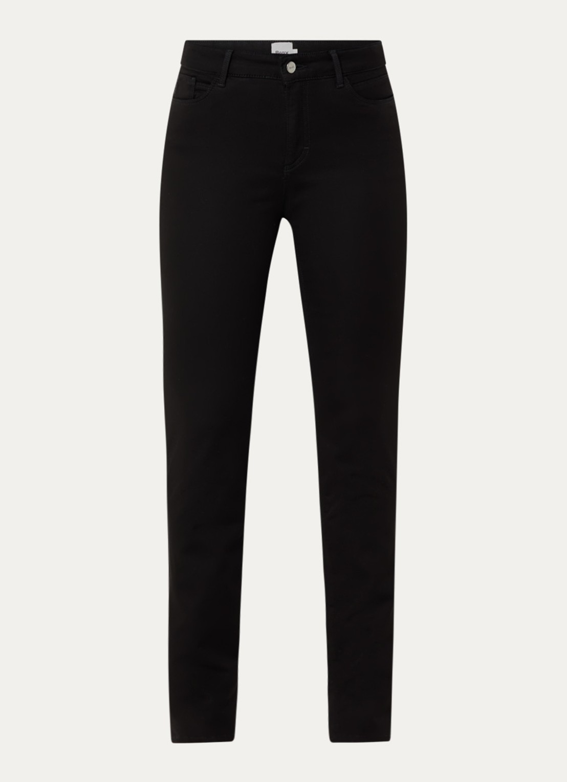 BRAX Shakira high waist slim fit pantalon  - voorkant 2 zwart