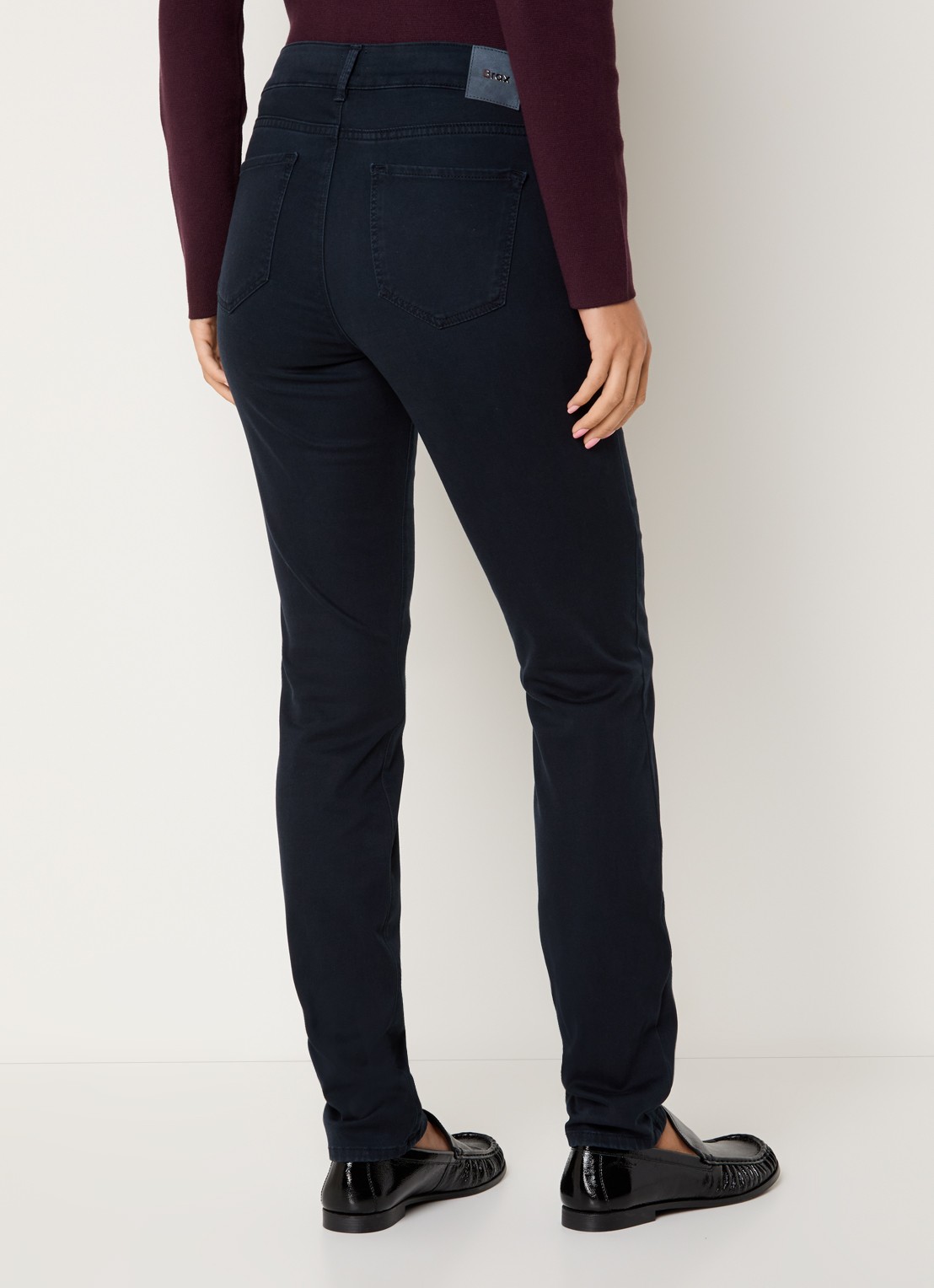 BRAX Shakira high waist slim fit pantalon  - achterkant donkerblauw