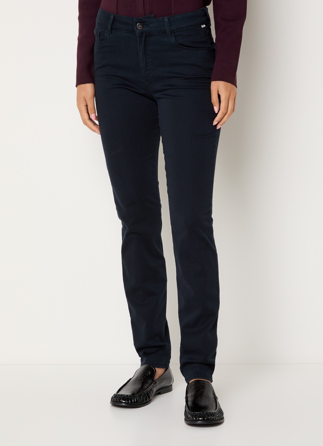 BRAX Shakira high waist slim fit pantalon  - detail 4 donkerblauw