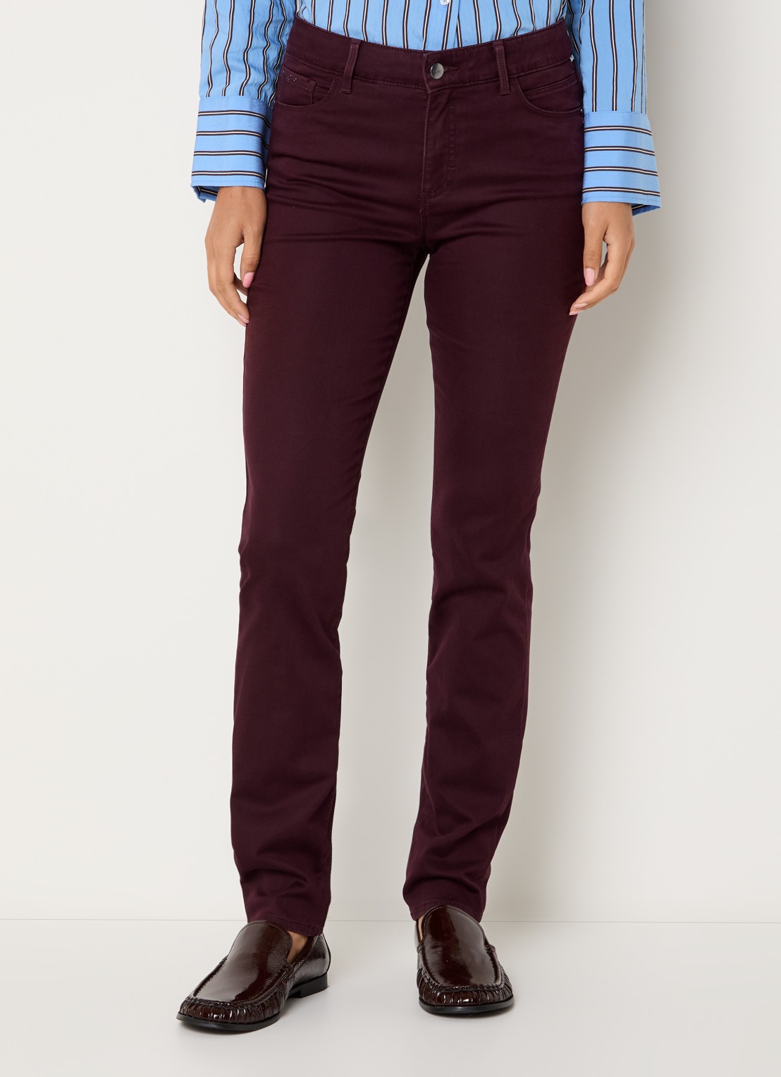 BRAX Shakira high waist slim fit pantalon  - detail 4 bordeauxrood