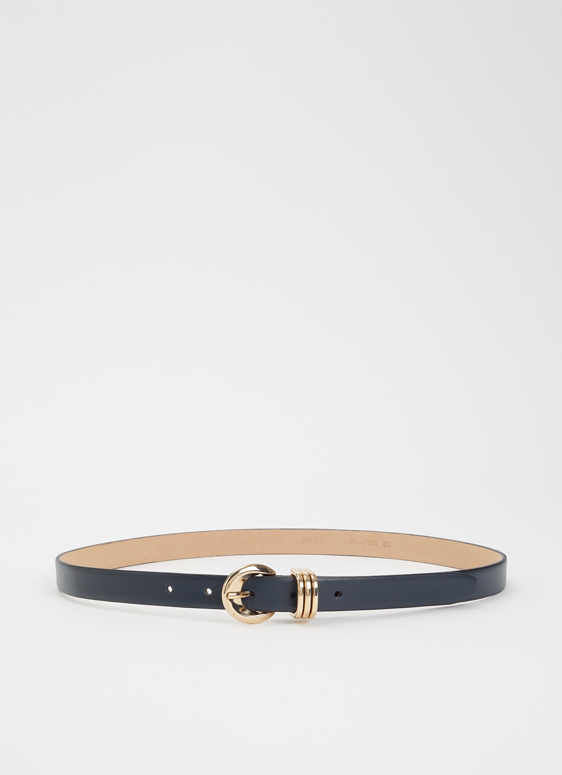 BRAX Style riem van leer  - voorkant donkerblauw