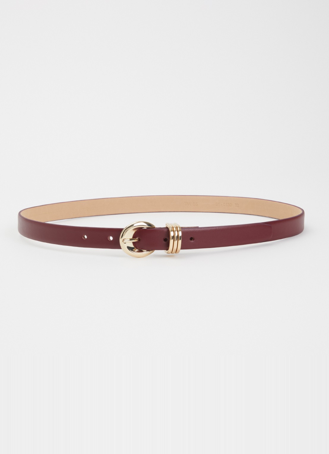 BRAX Style riem van leer  - voorkant 2 kersenrood