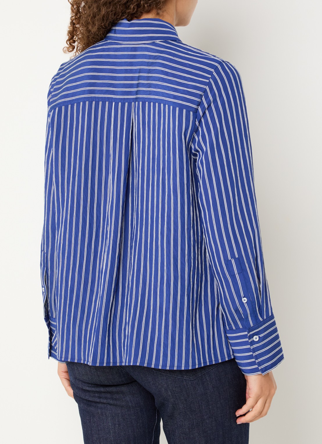BRAX Vica blouse met streepdessin - achterkant 3 donkerblauw