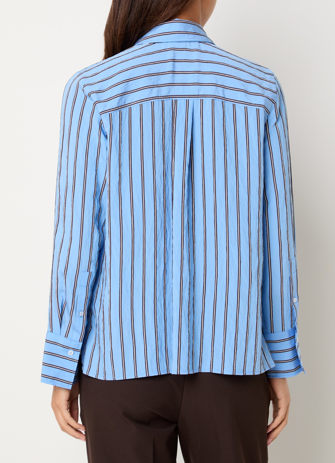 BRAX Vica blouse met streepdessin - achterkant 4 lichtblauw