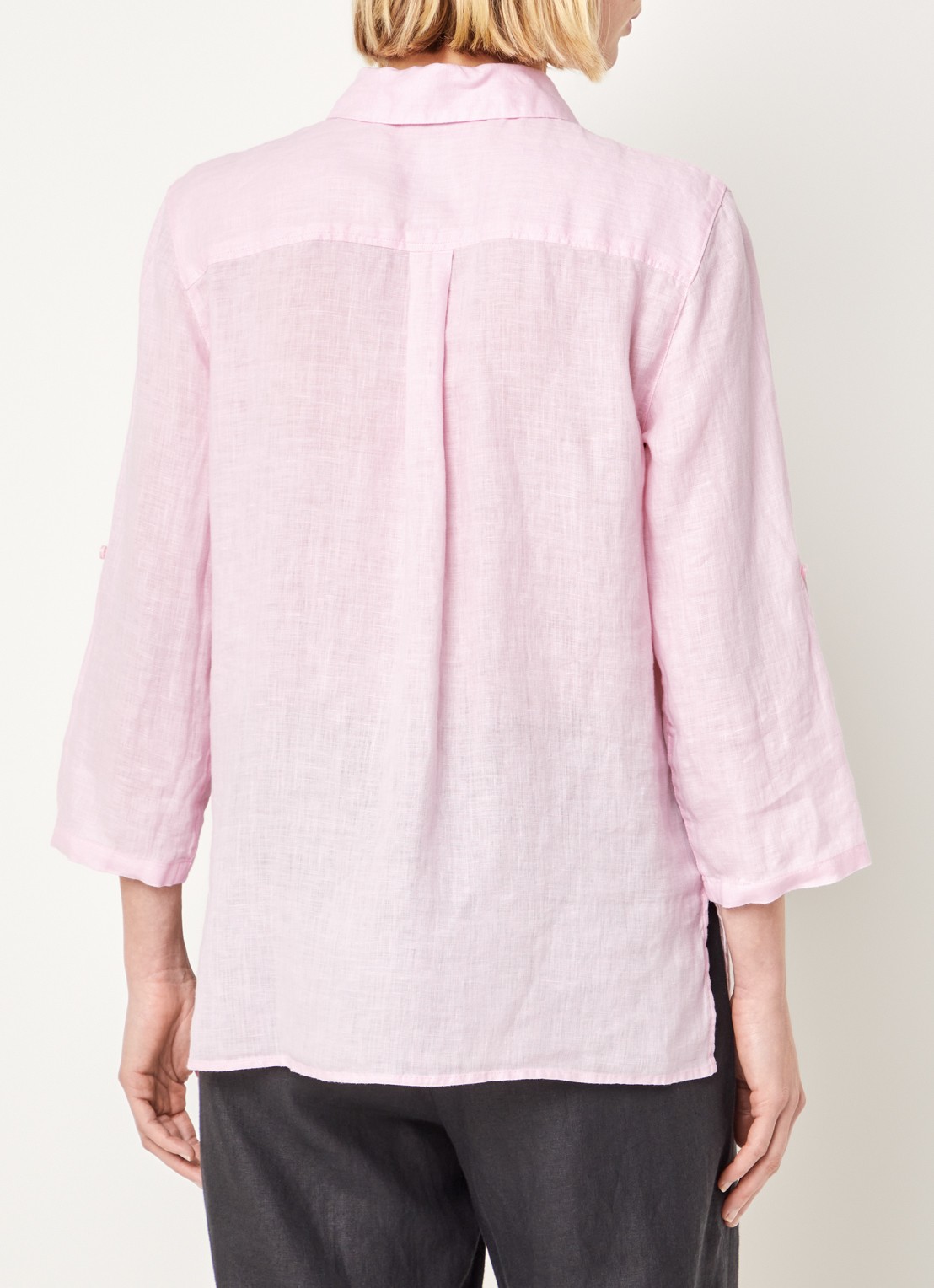 BRAX Vicki blouse van linnen - achterkant roze