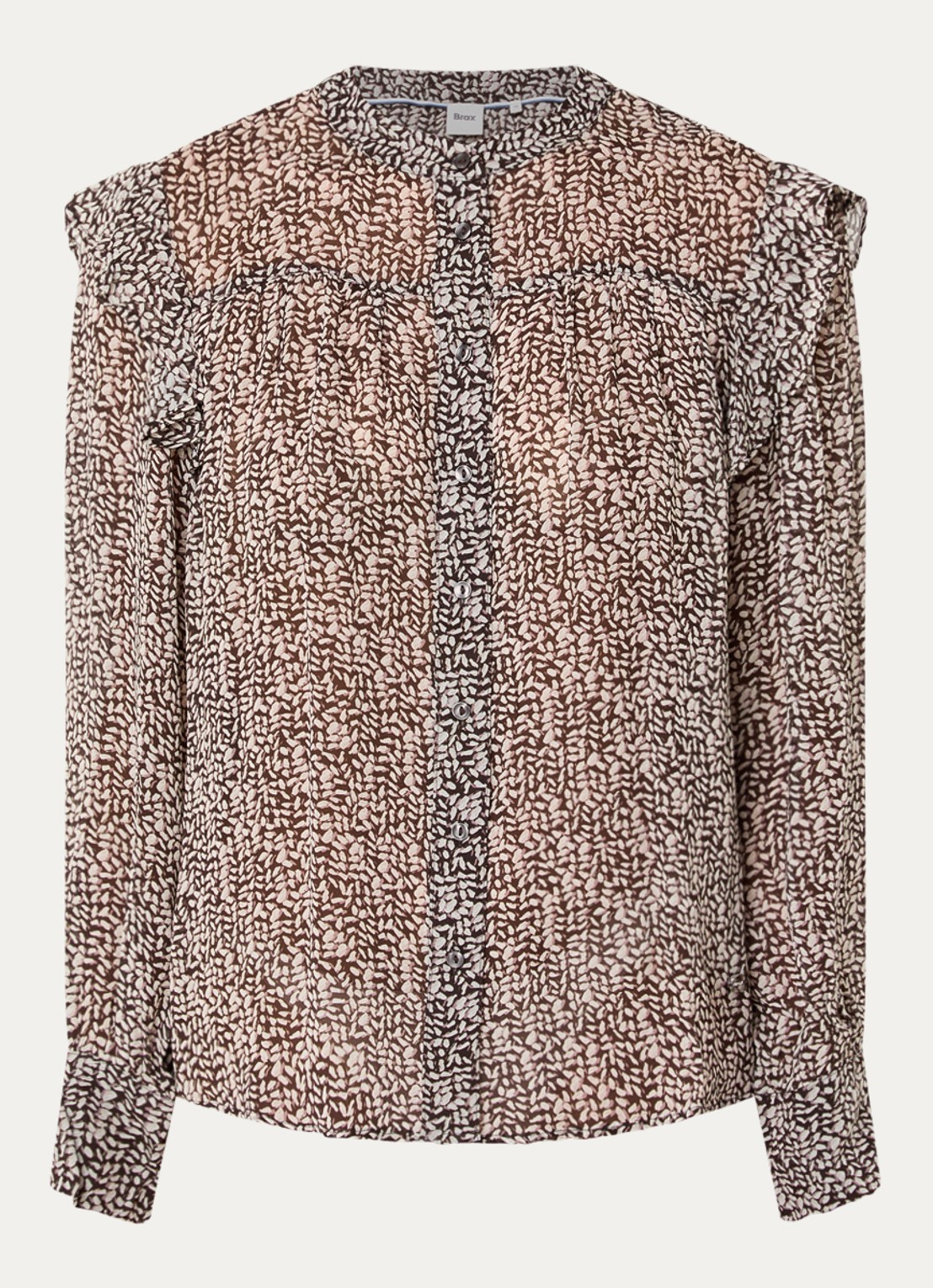 BRAX Violet blouse met print - voorkant bruin