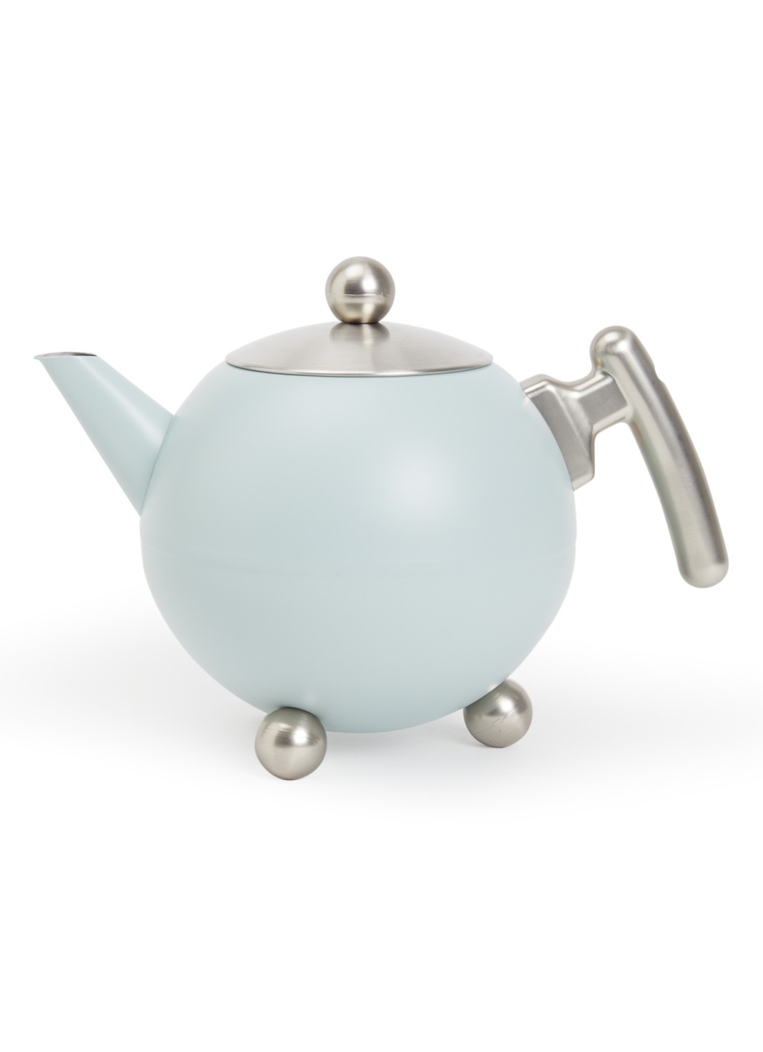 Bredemeijer Bella Ronde theepot 1,2 liter - voorkant lichtblauw